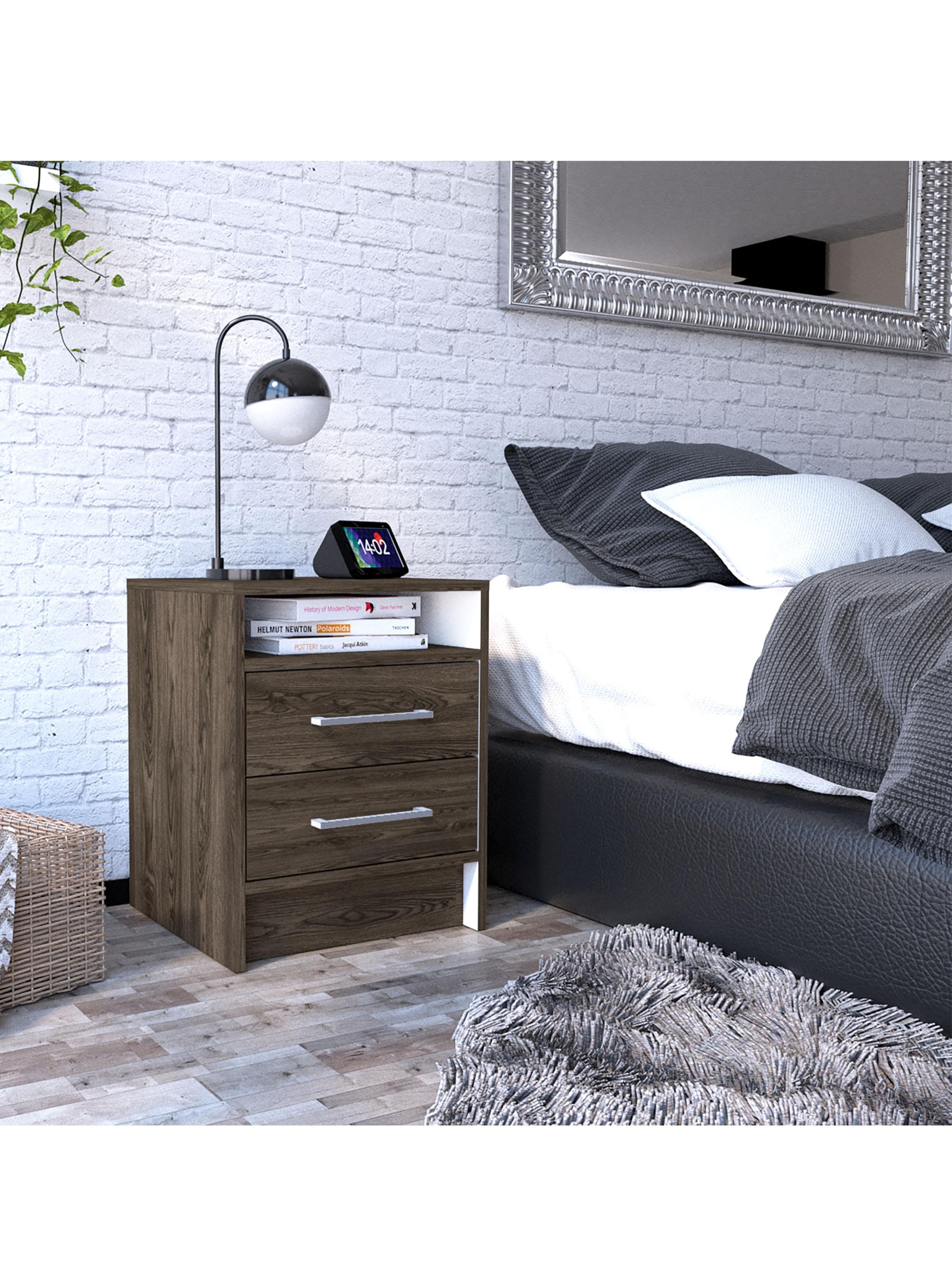 Velador 2 Cajones Eter Milan Blanco-4