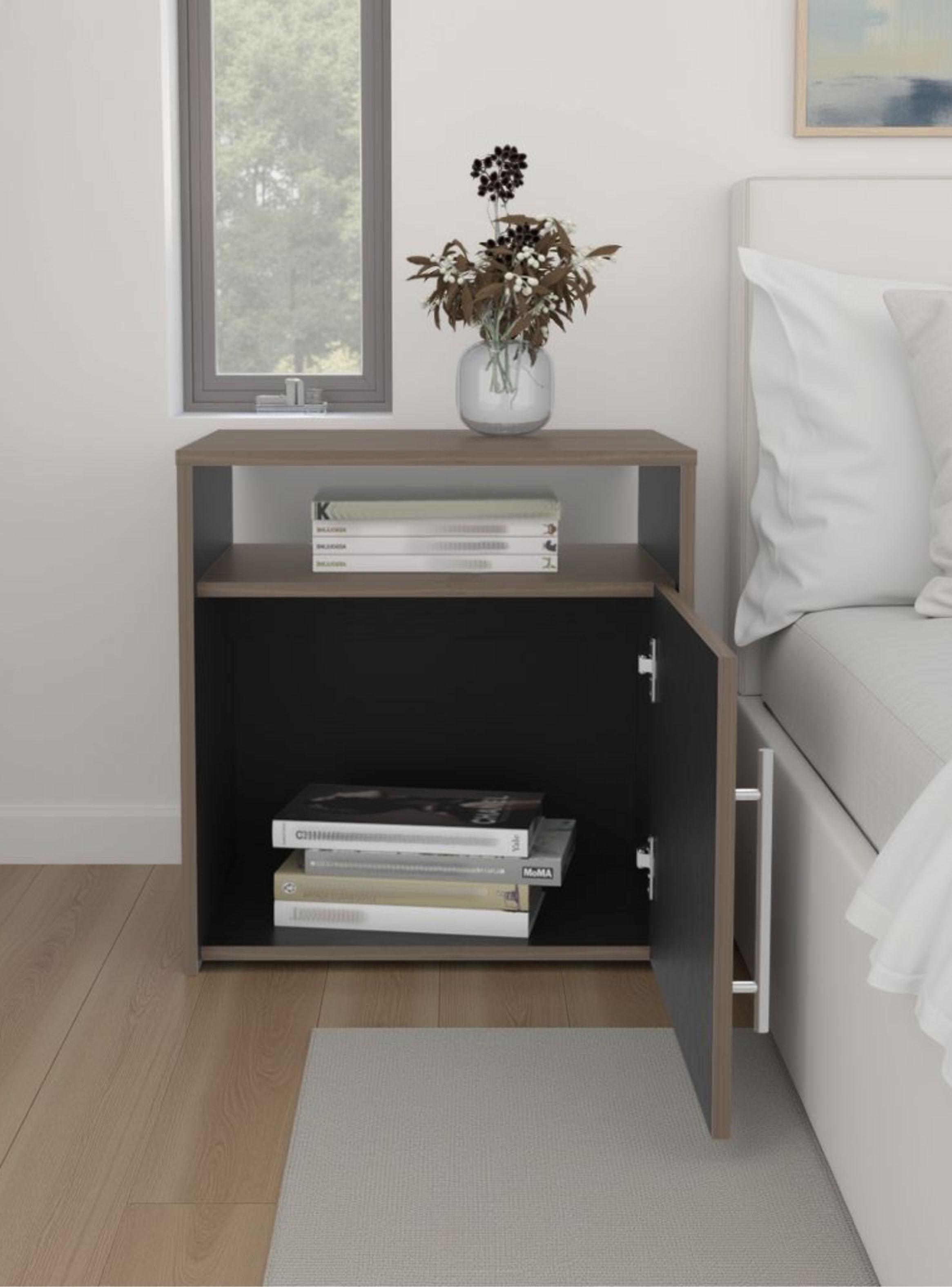 Velador 1 Puerta Bigaf Milan Wengue-4