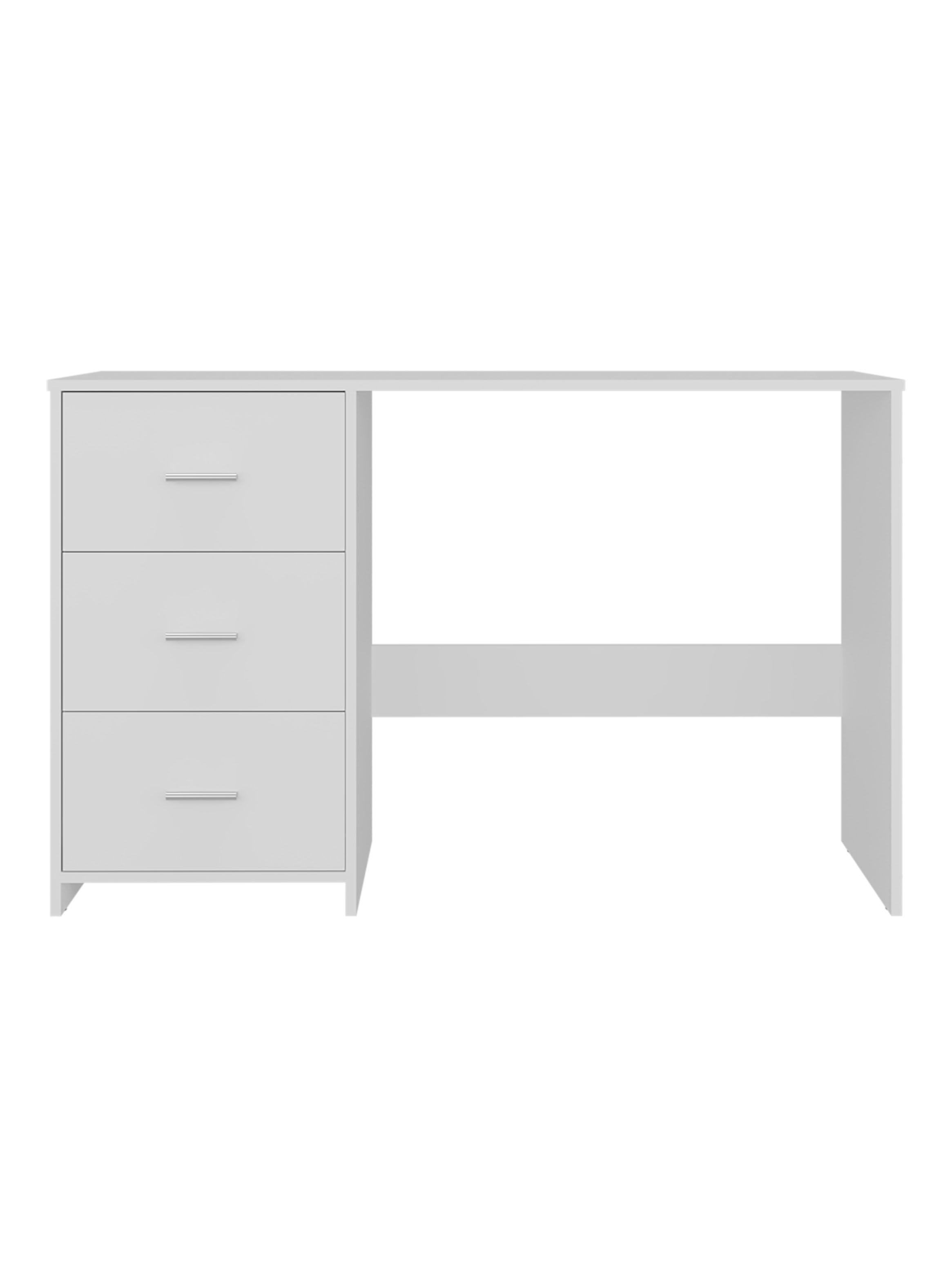 Escritorio 3 Cajones Eco 76.1x120.8x42.5 cm Blanco-2