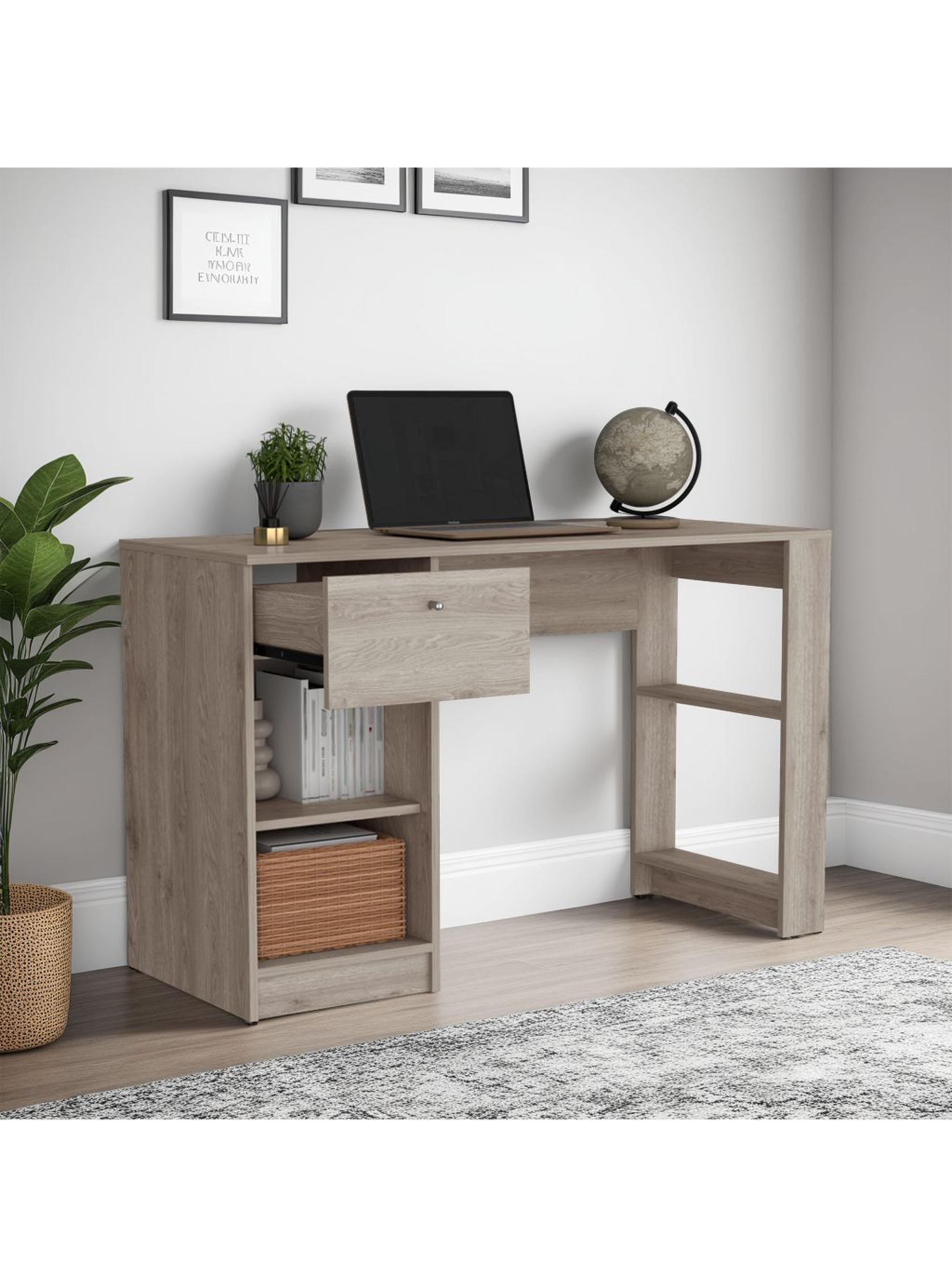 Escritorio 1 Cajon Home Ceniza 75.6x120.2x47.3 cm-4