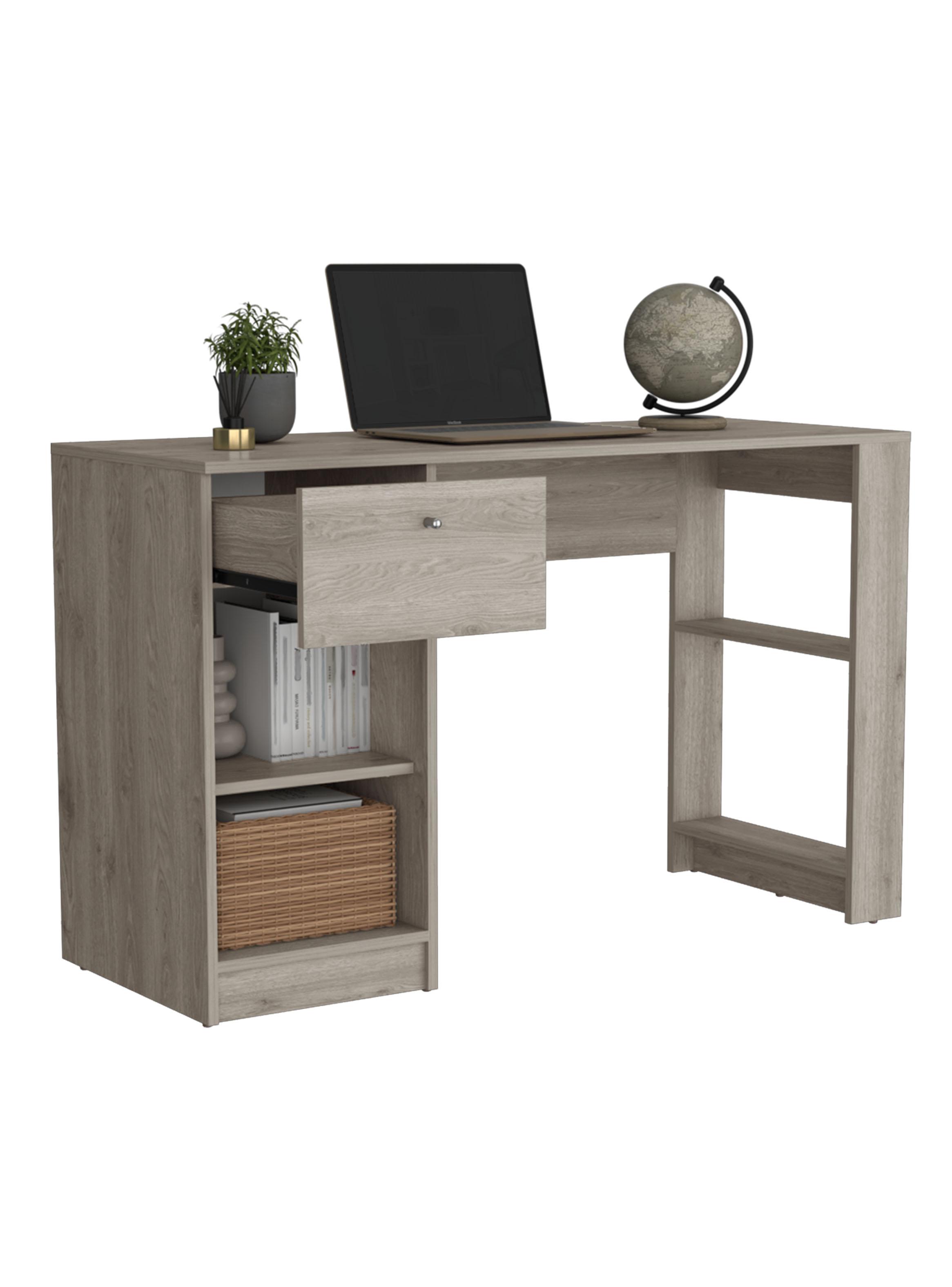 Escritorio 1 Cajon Home Ceniza 75.6x120.2x47.3 cm-3