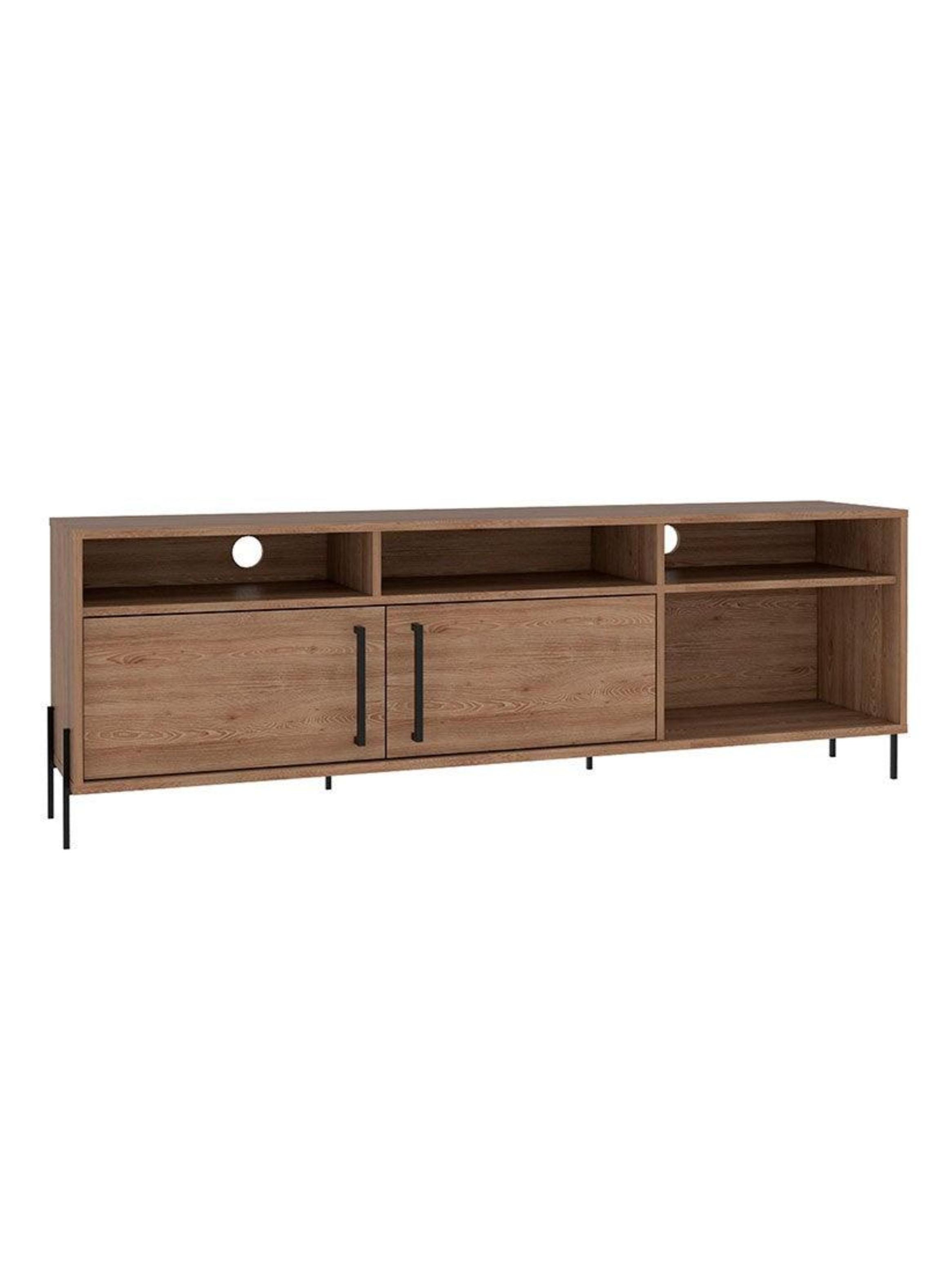 Rack de Tv 70'' Karev 2 Puertas Miel 53.4x158.5x34.6 cm-2