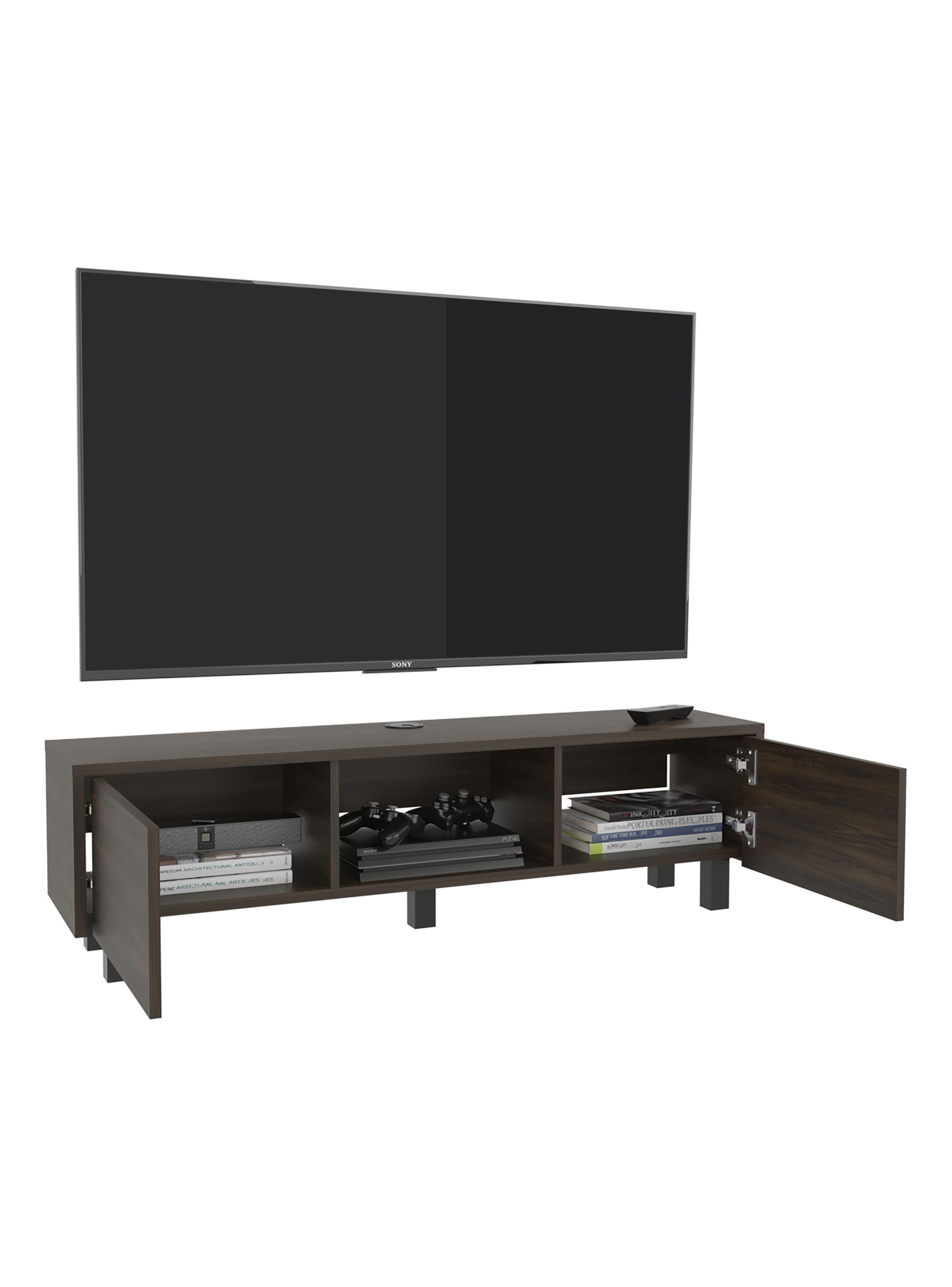 Repisa para Tv 65'' Glen Nogal Europeo 26.8x125.1x29.7 cm-3