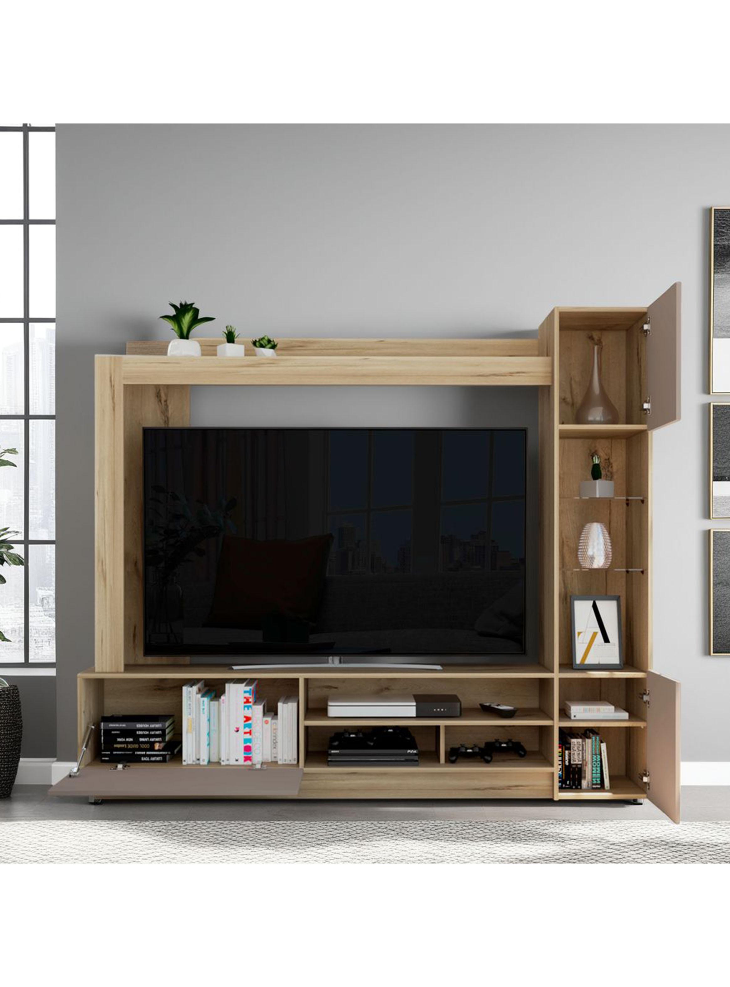 Estante Tv 65'' Nizza Duna y Taupe 175.8x204.4x36.5 cm-4