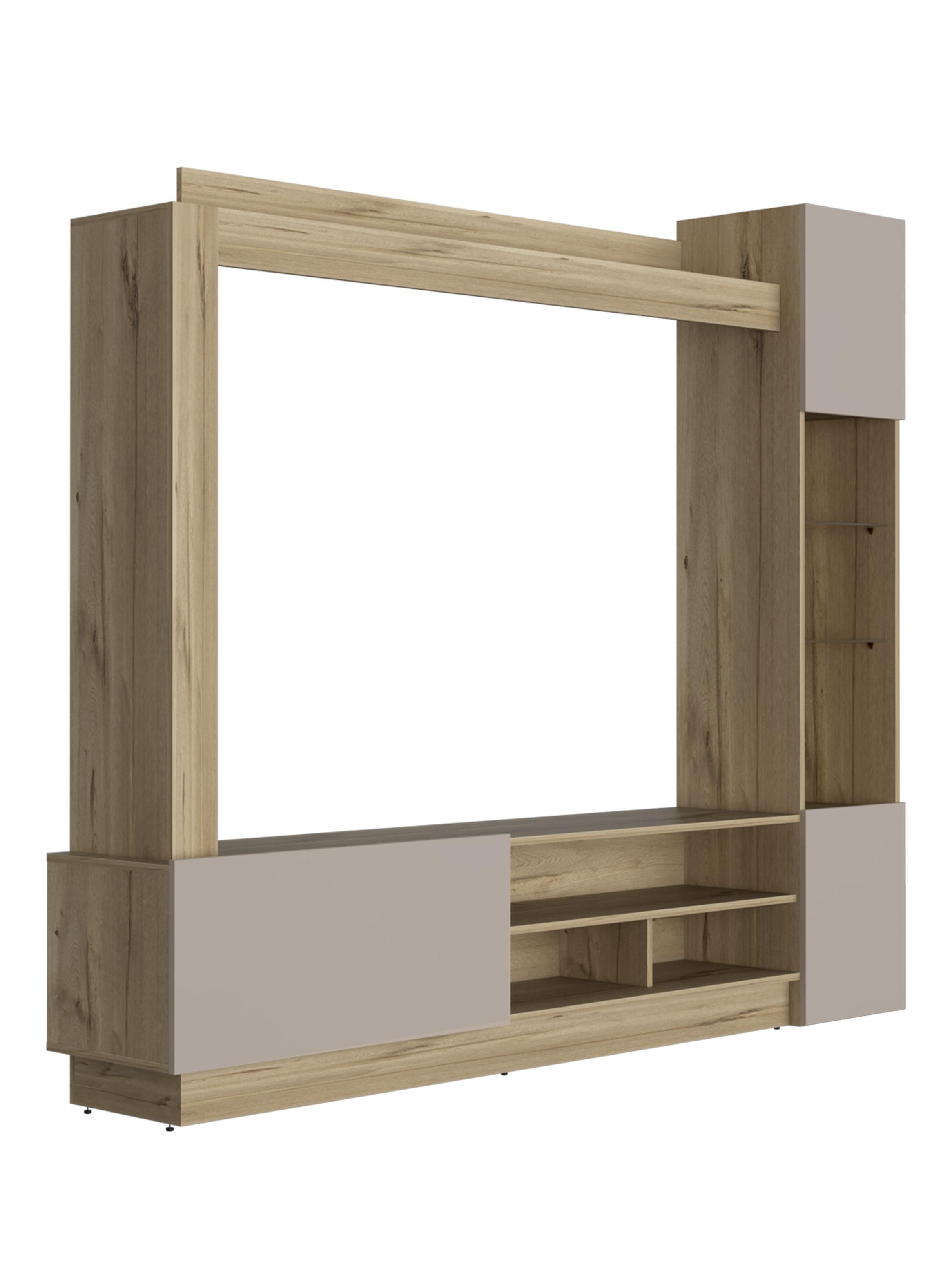 Estante Tv 65'' Nizza Duna y Taupe 175.8x204.4x36.5 cm-2