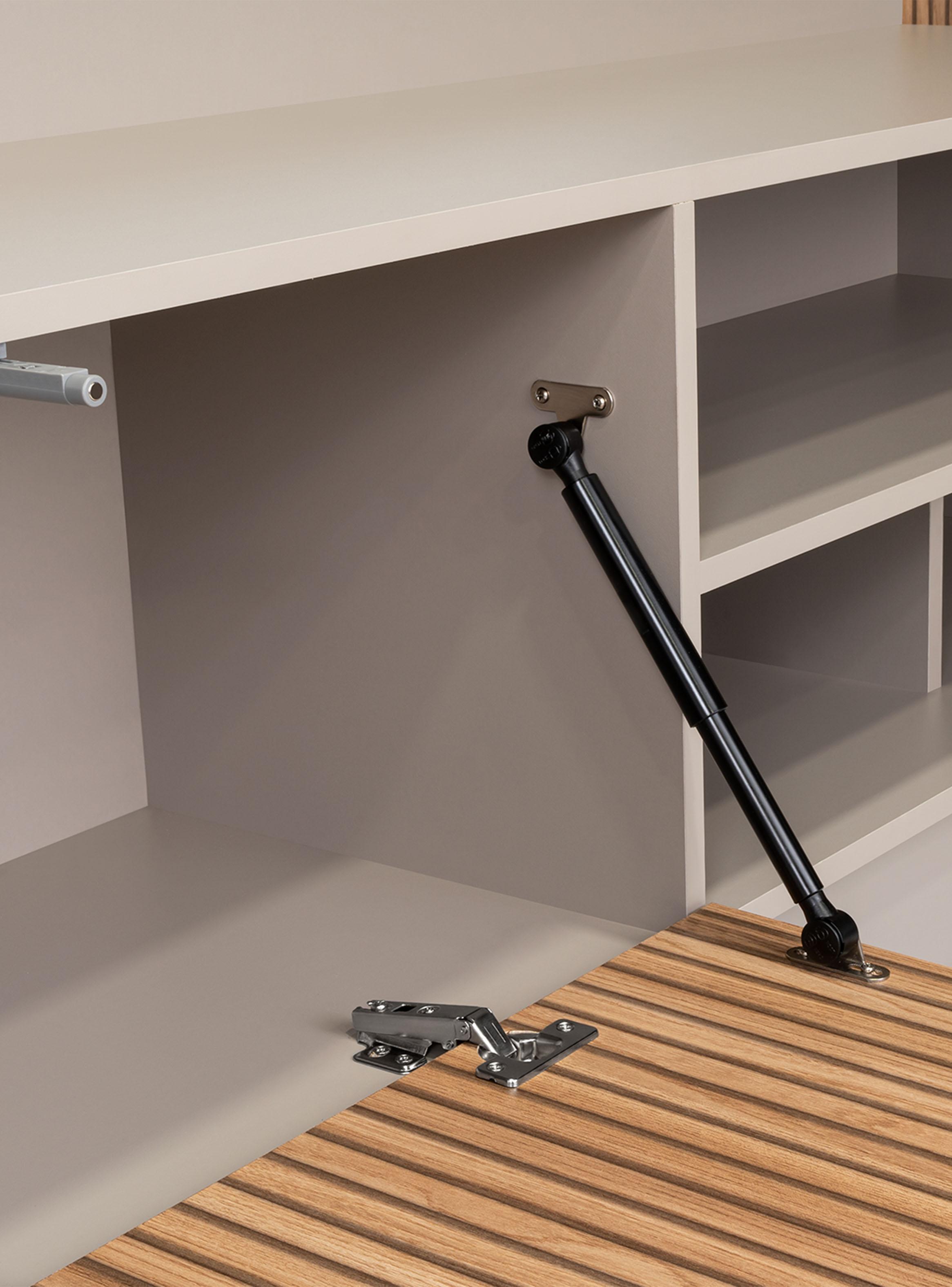 Estante Tv 70'' Doha Taupe y Miel 175x180x38.5 cm-3