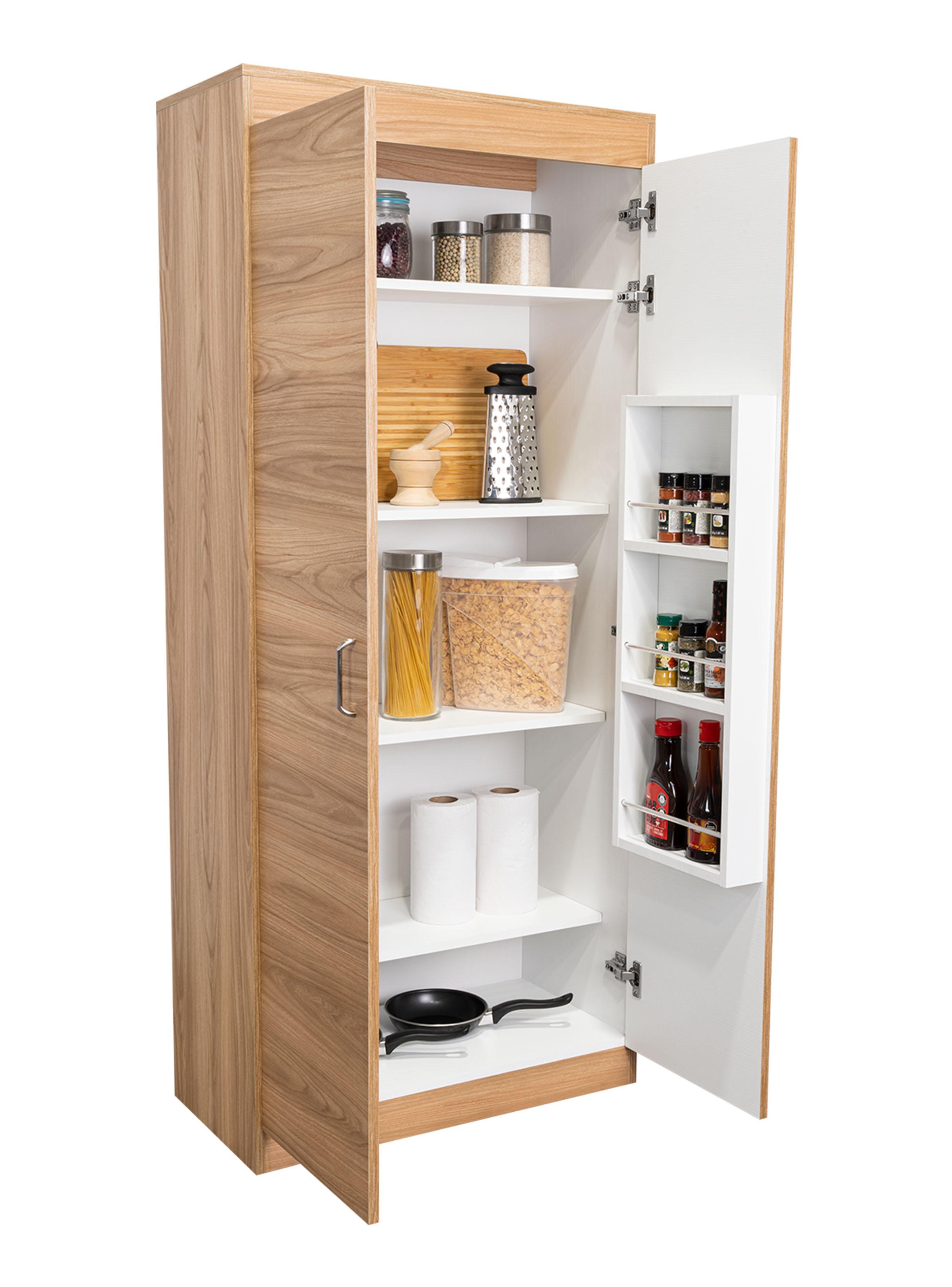 Despensa Varese 2 Puertas 160x70x36.3 cm Blanco Fresno Europeo-4