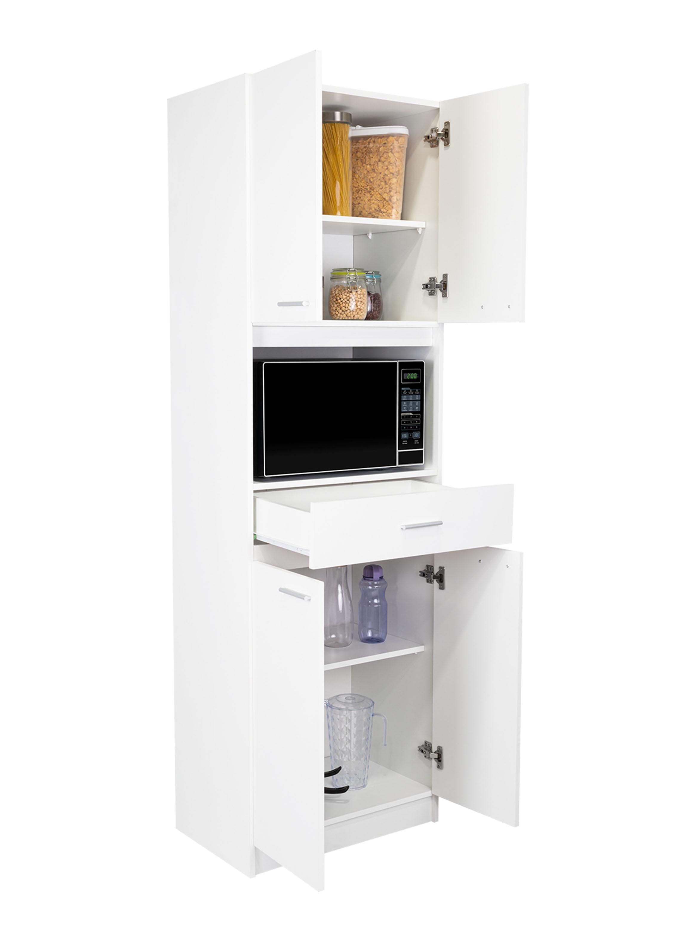 Mueble de Cocina para Microondas Bau Blanco 197x62x39.05 cm-3
