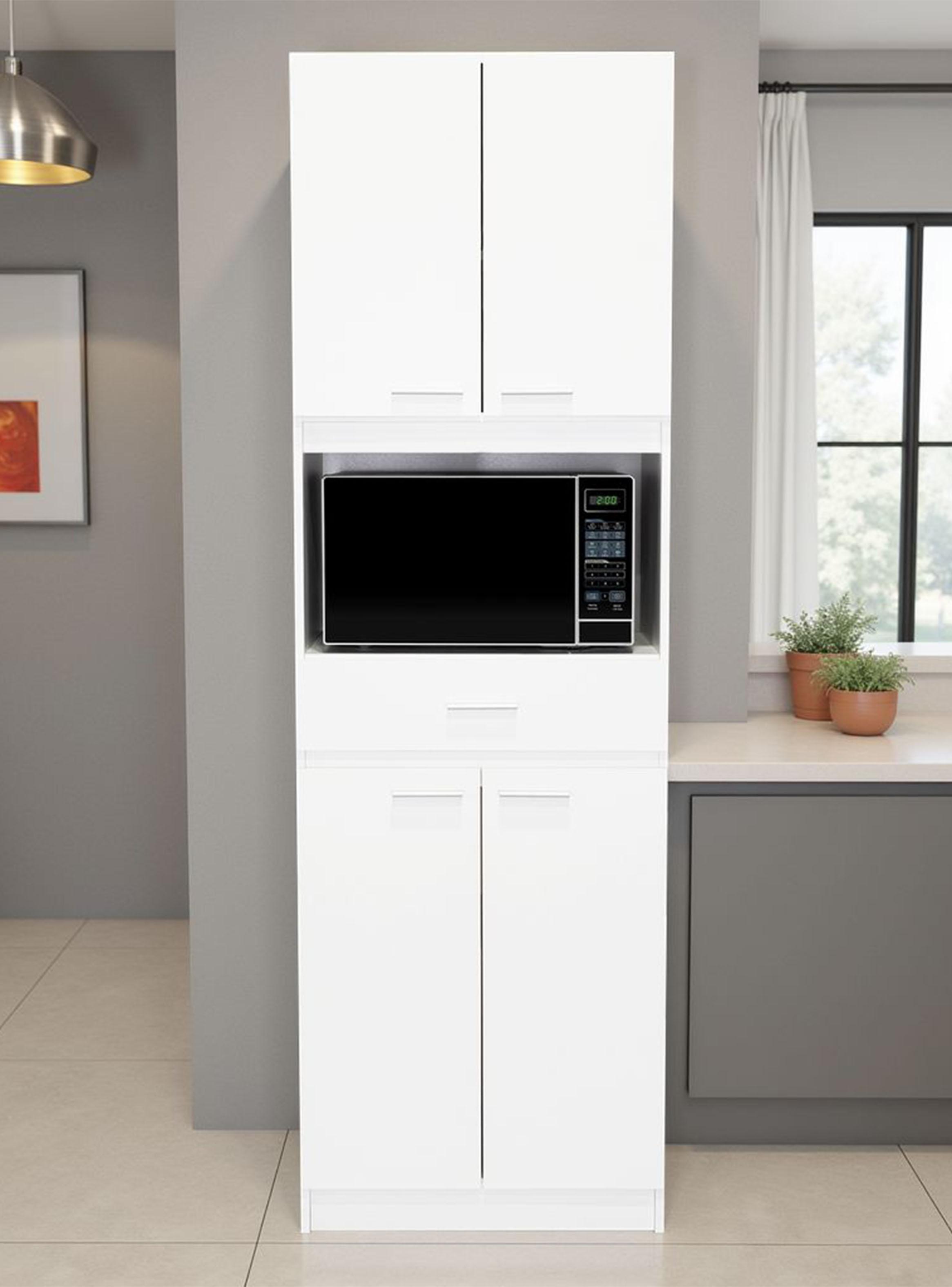 Mueble de Cocina para Microondas Bau Blanco 197x62x39.05 cm-4