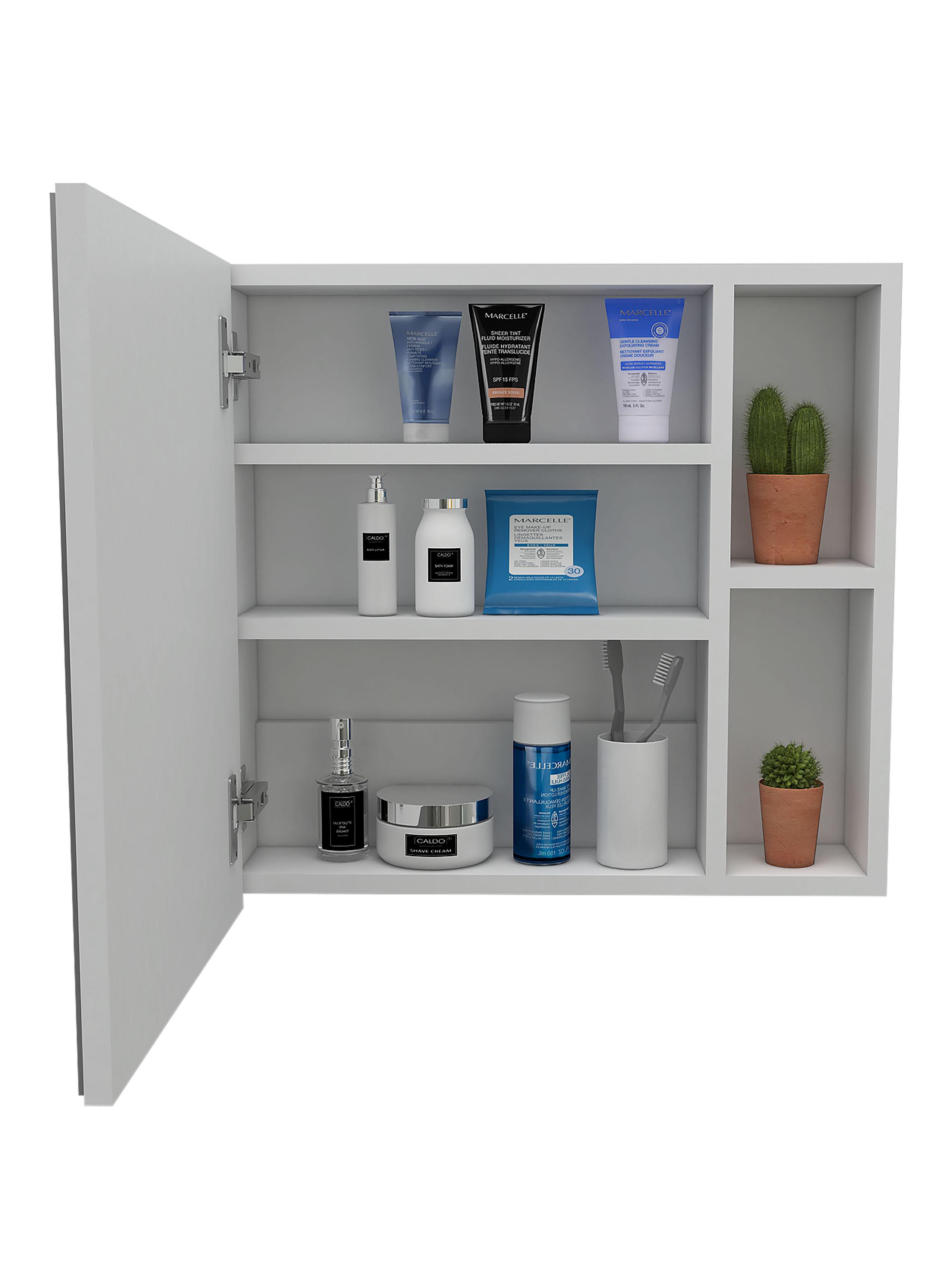 Botiquin para Baño Omari 47.3x50x12.2 cm Blanco con Espejo-2