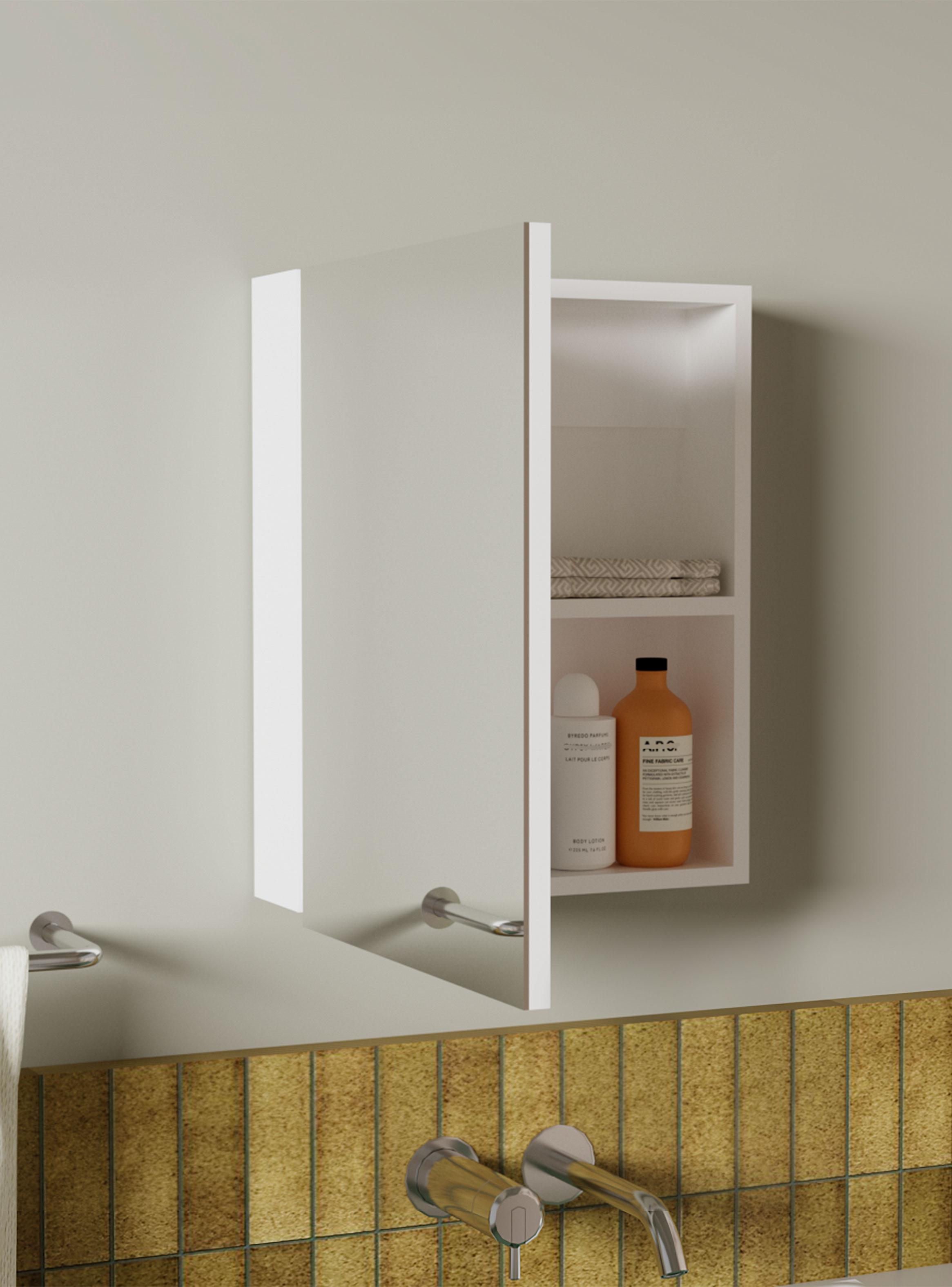 Botiquin para Baño Lumo 50.5x40x12.2 cm Blanco con Espejo-4