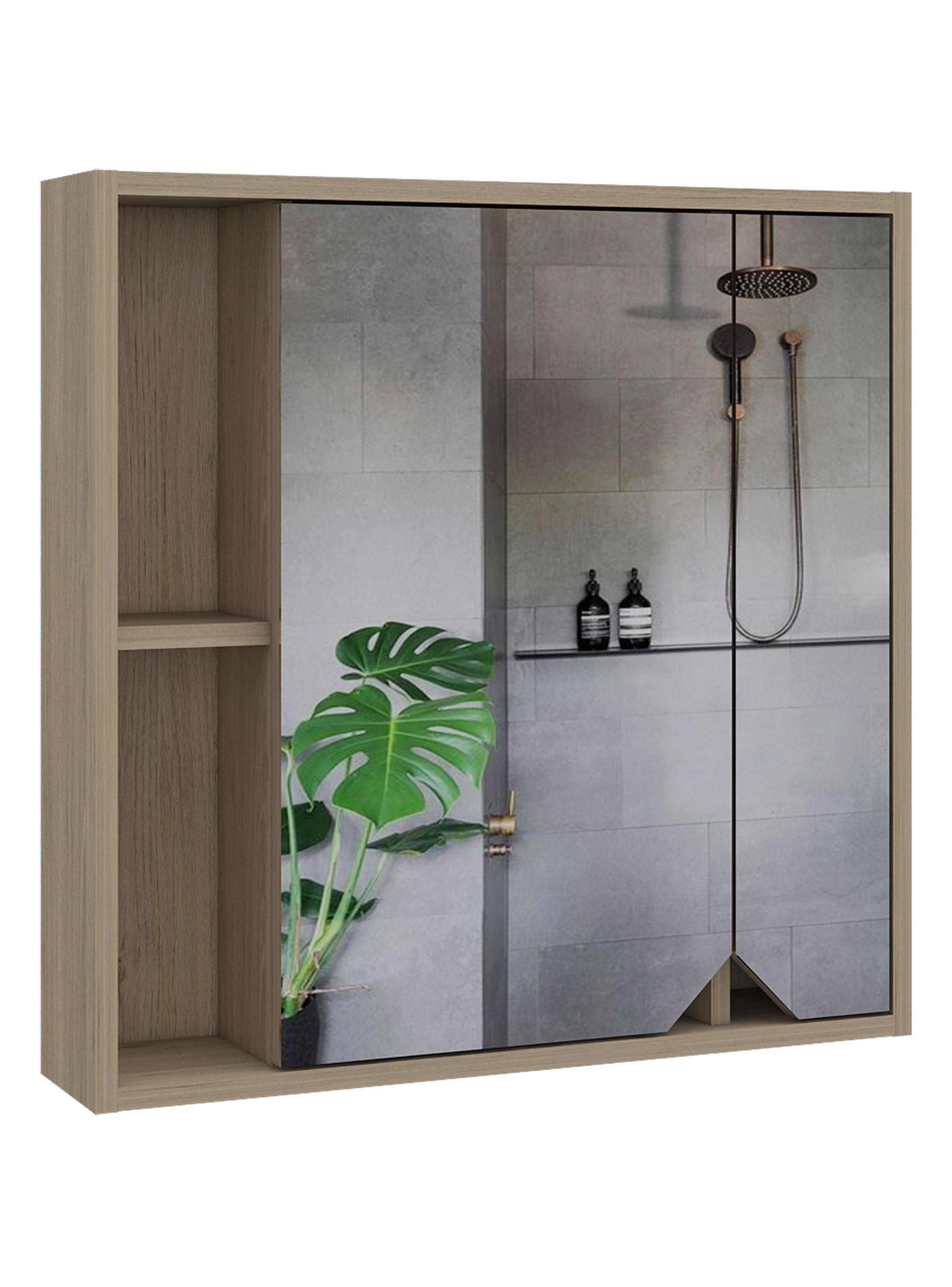 Botiquin para Baño Ara60x60x13.6 cm Rovere con Espejo-3