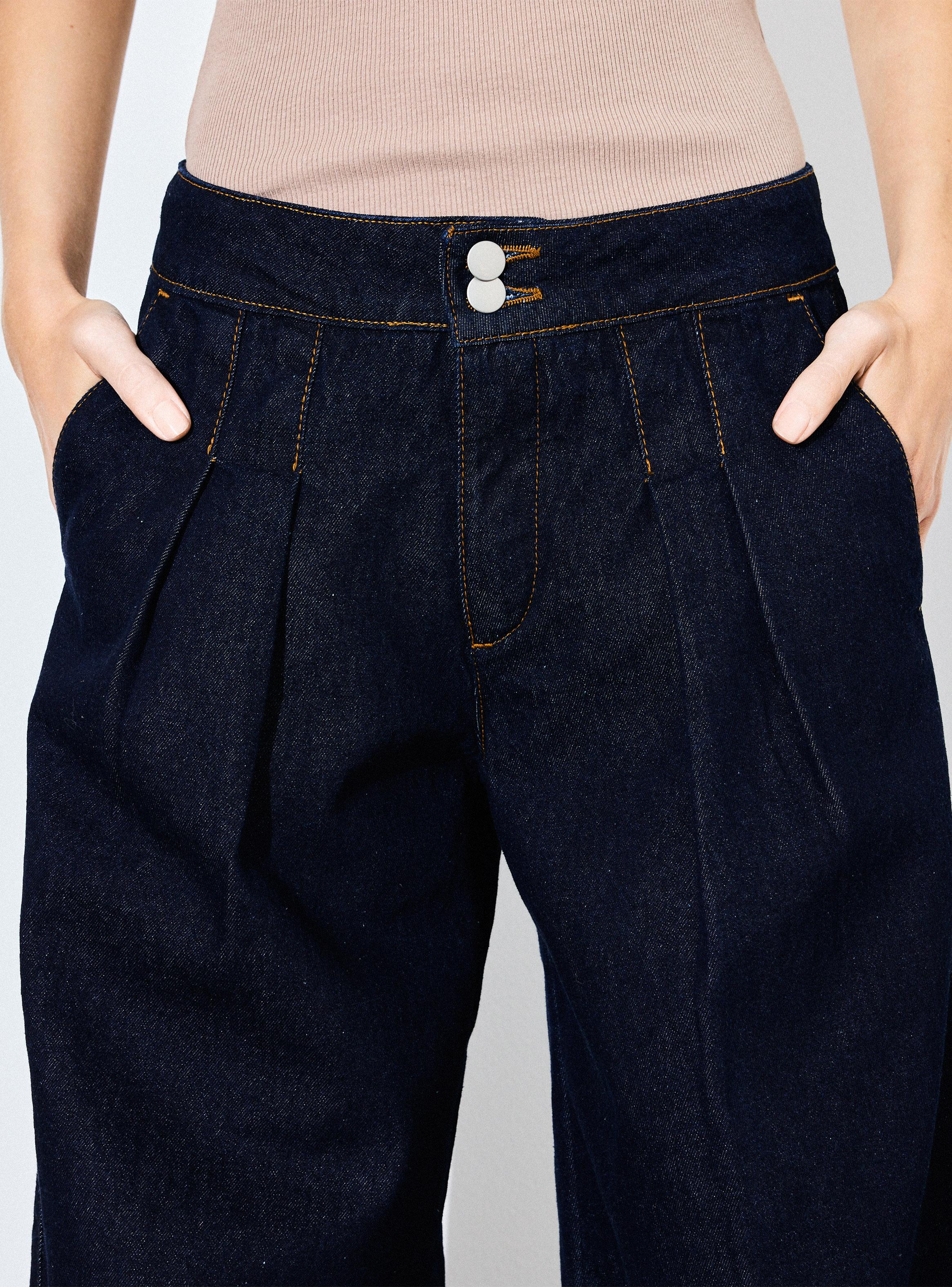 Jeans Bombacho Pretina Dos Botones-2