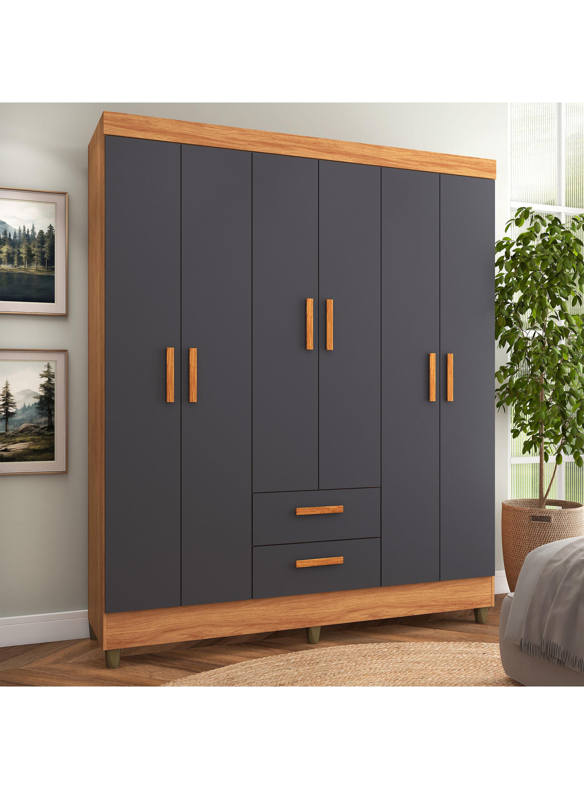 Clóset Lite 6 Puertas con 2 Cajones-2