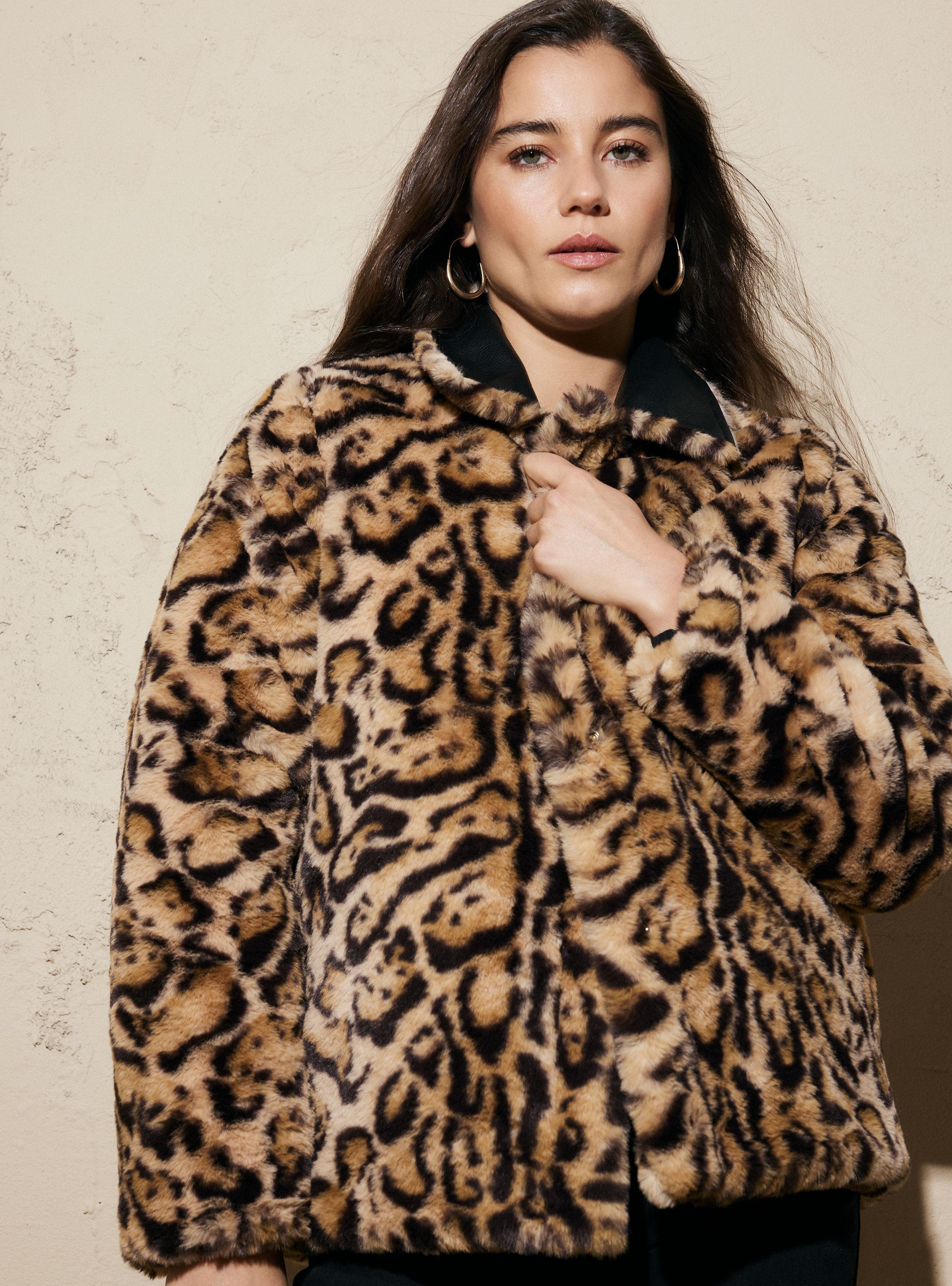 Parka Reversible con Piel Falsa y Cuello de Cuero-3