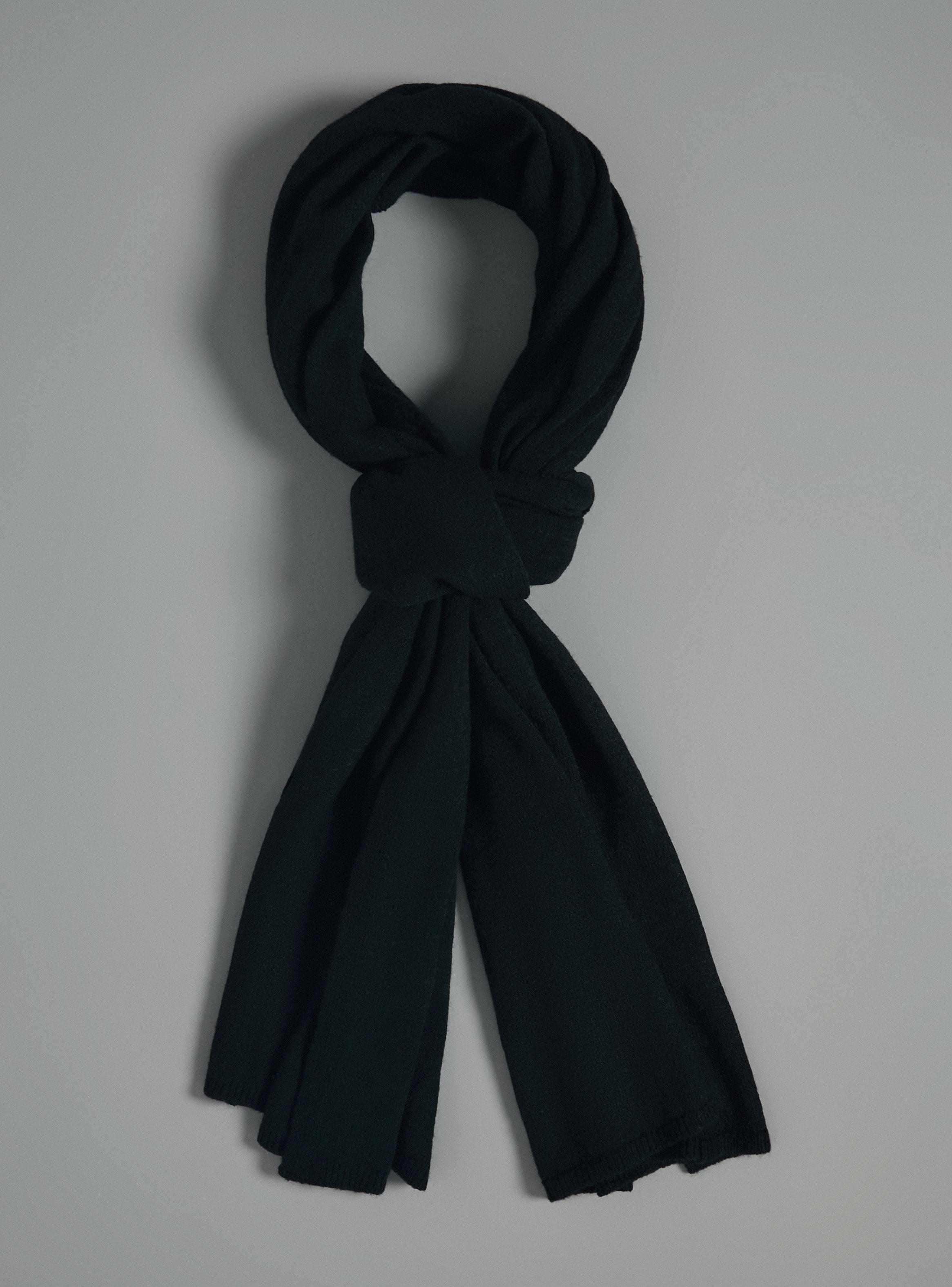 Bufanda de un Color Tejida-2