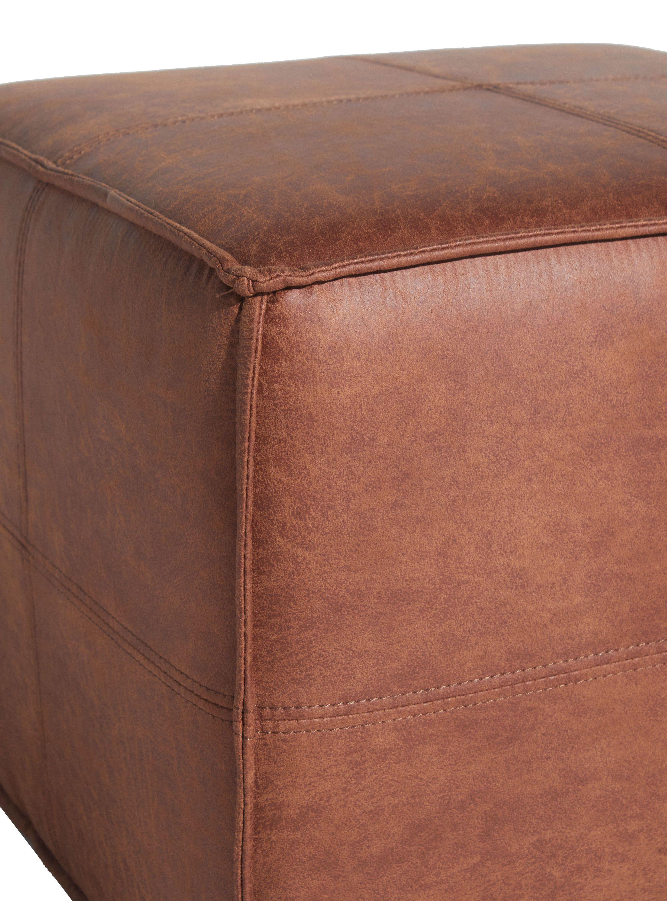 Pouf Industrial Look Cuero-3