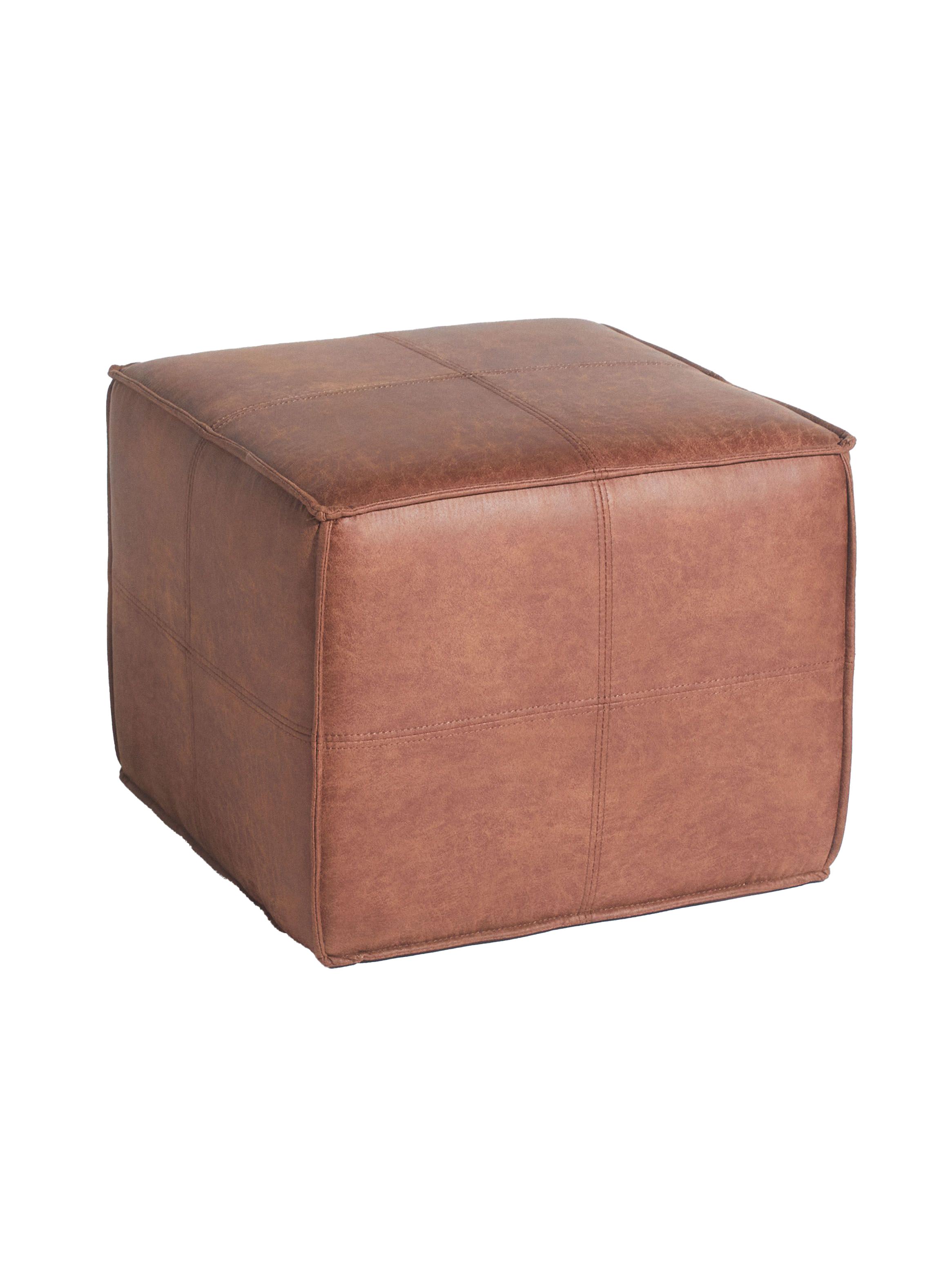 Pouf Industrial Look Cuero-2