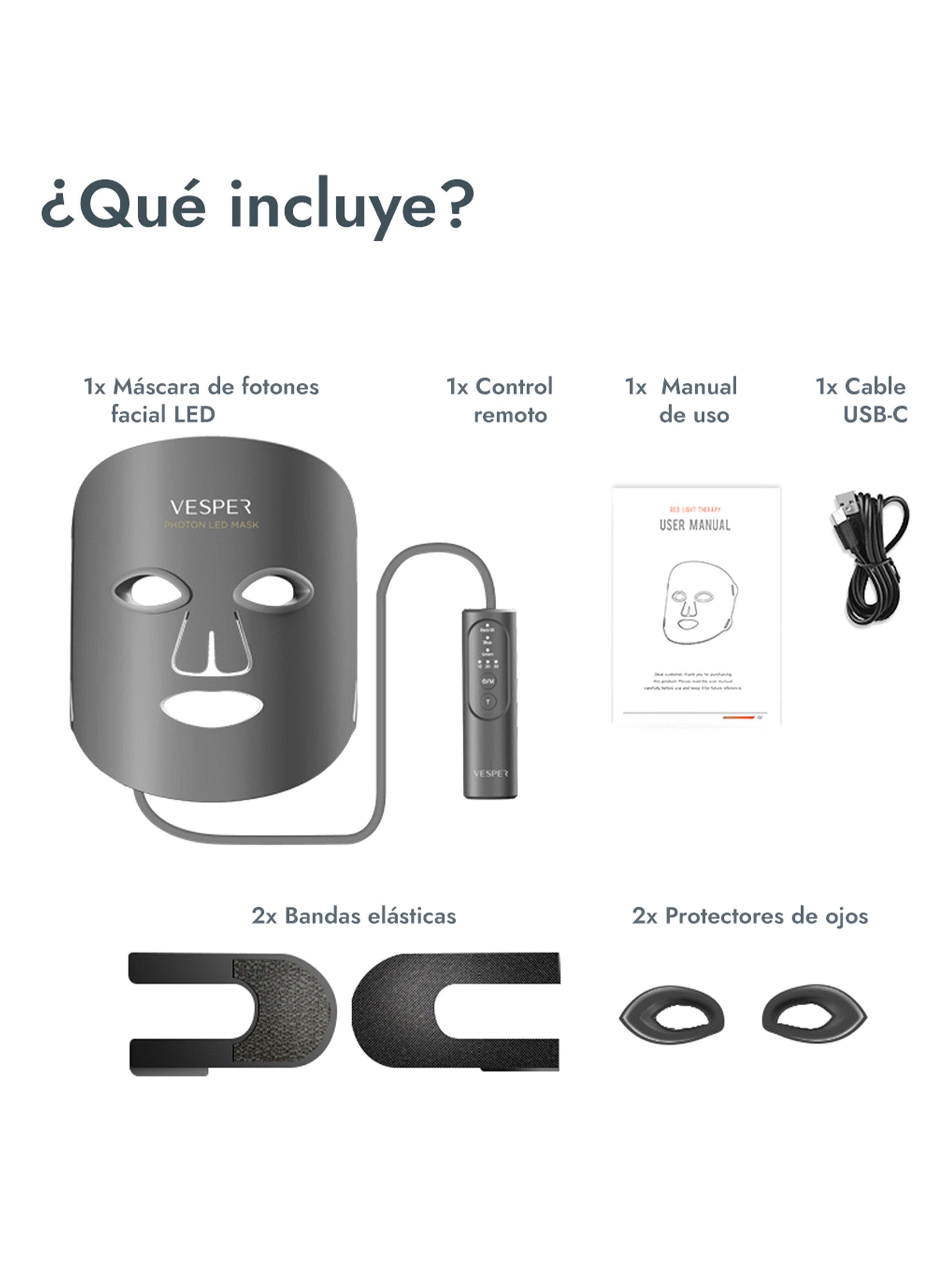 Máscara Facial LED Pro FV-019 Gris-2