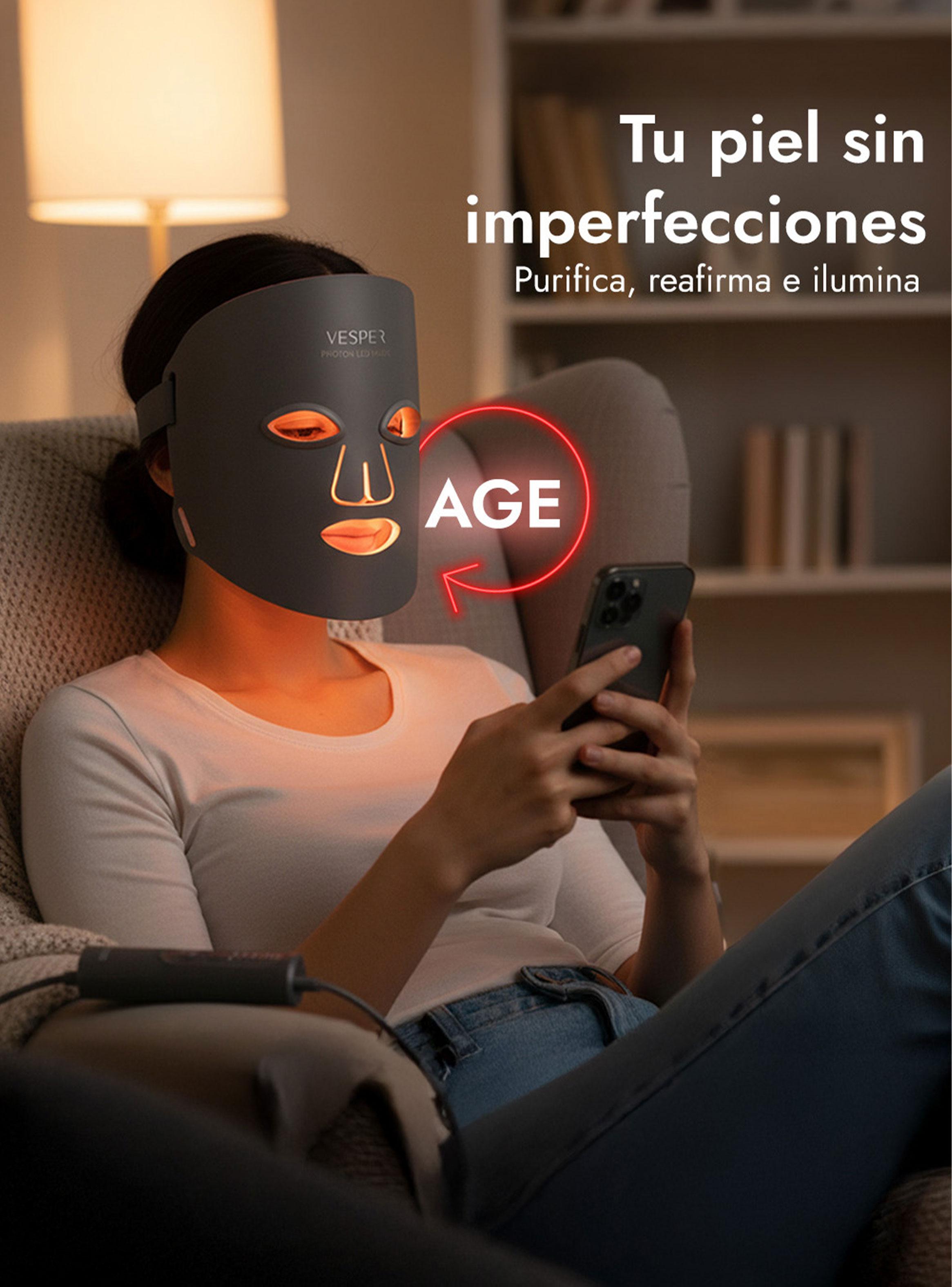 Máscara Facial LED Pro FV-019 Gris-8