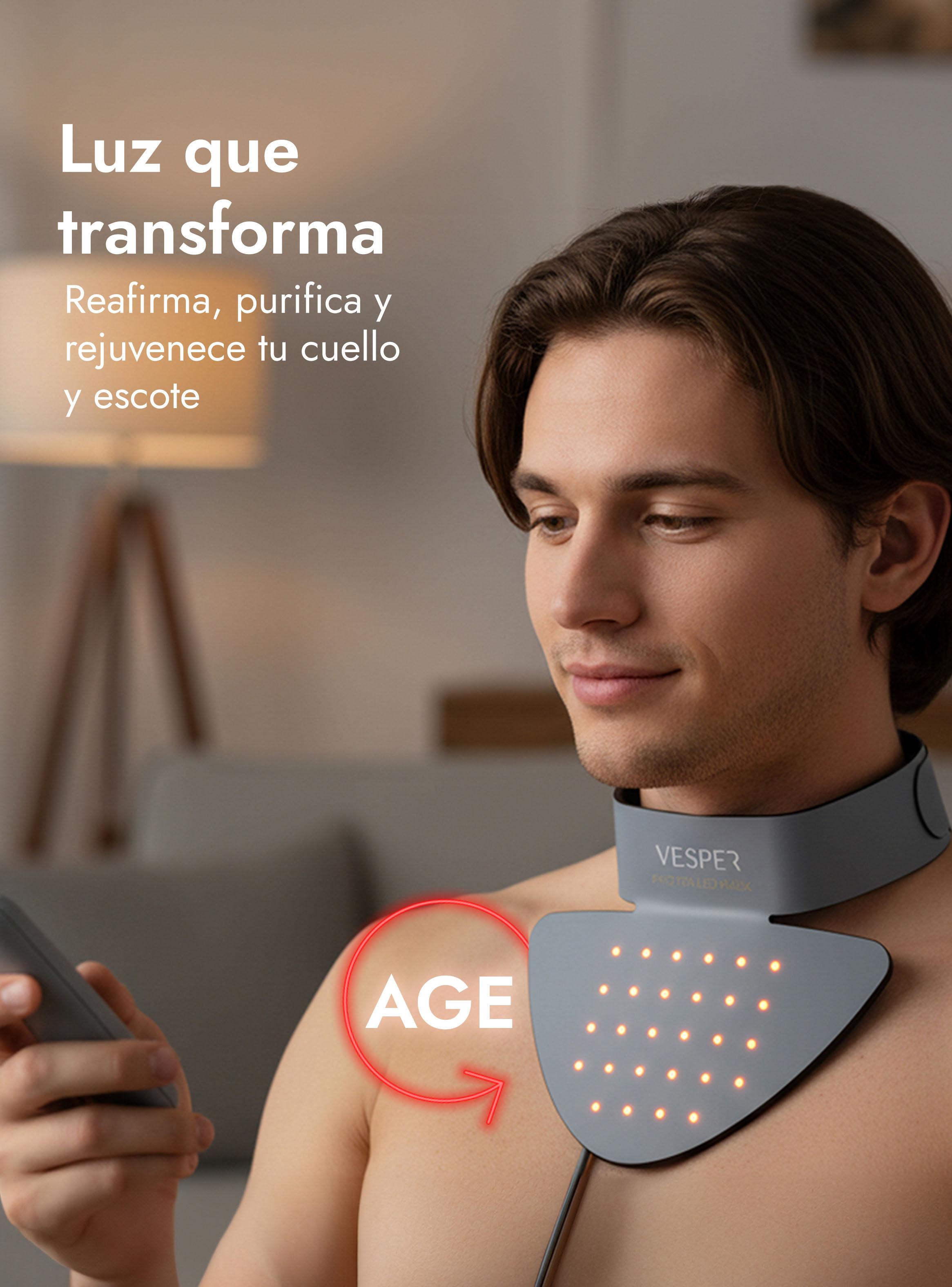 Máscara de Cuello Fotones LED FV-020 Gris-2