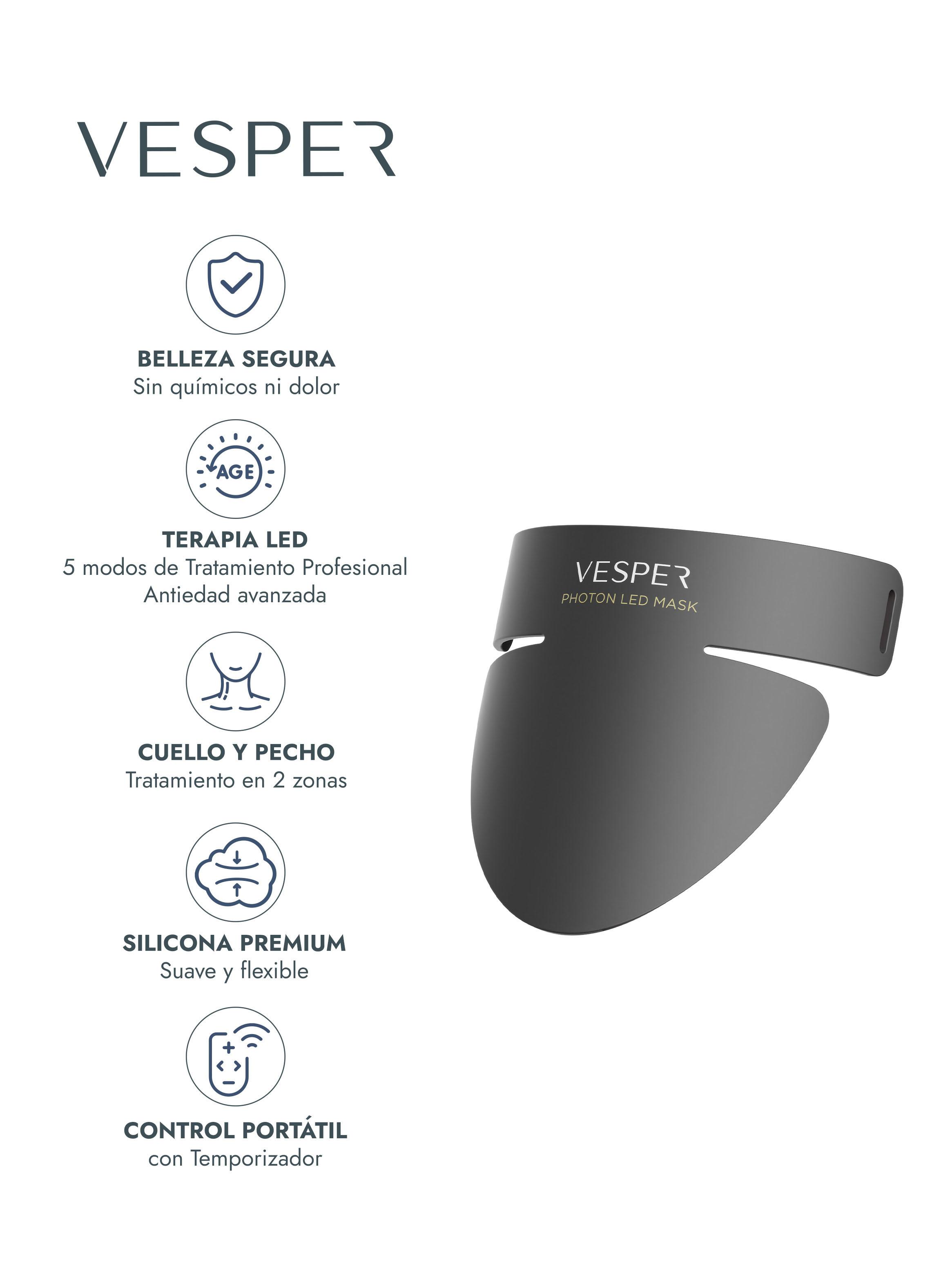 Máscara de Cuello Fotones LED FV-020 Gris-4