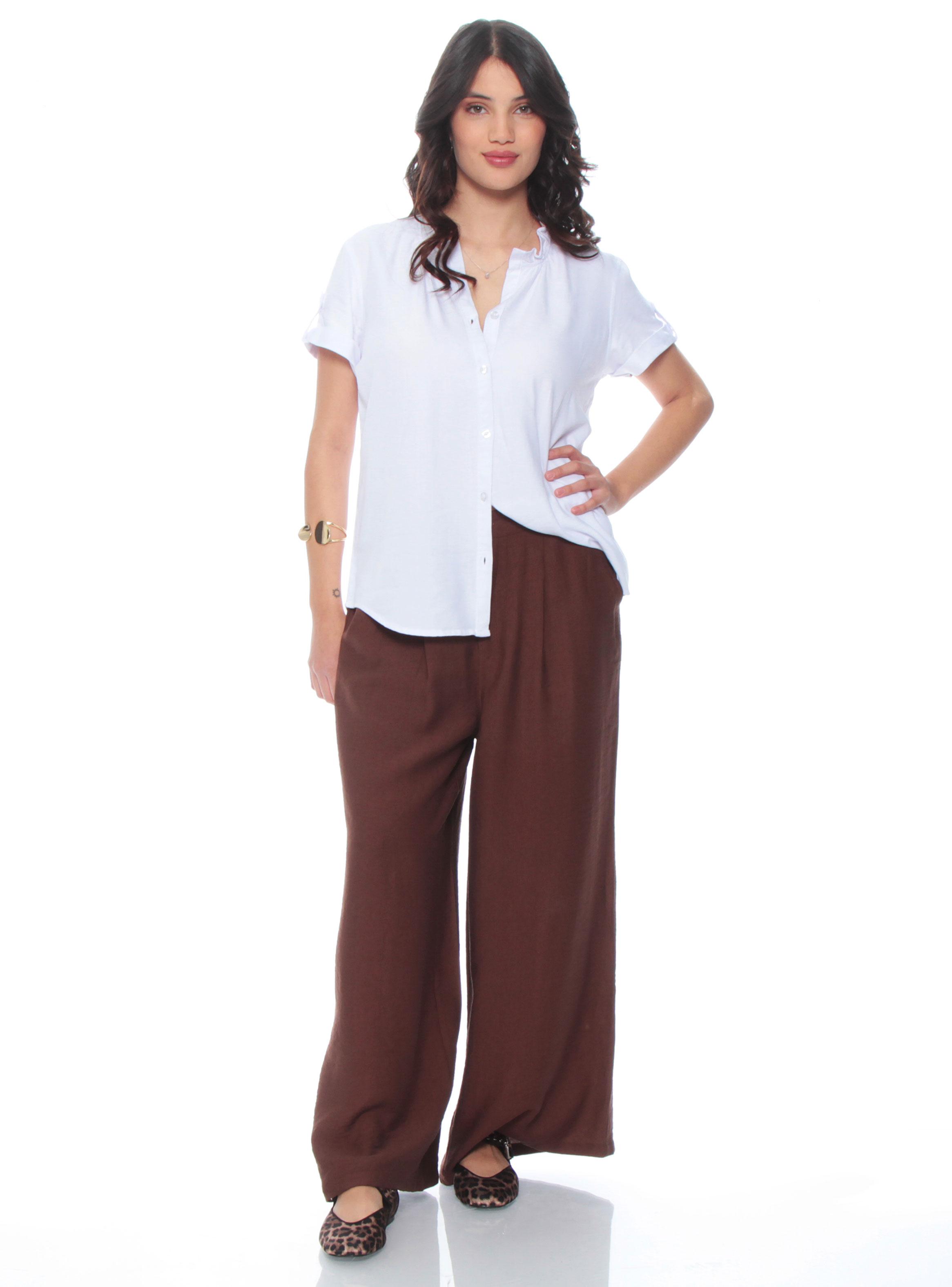 Blusa Escote en V de Lyocell-3