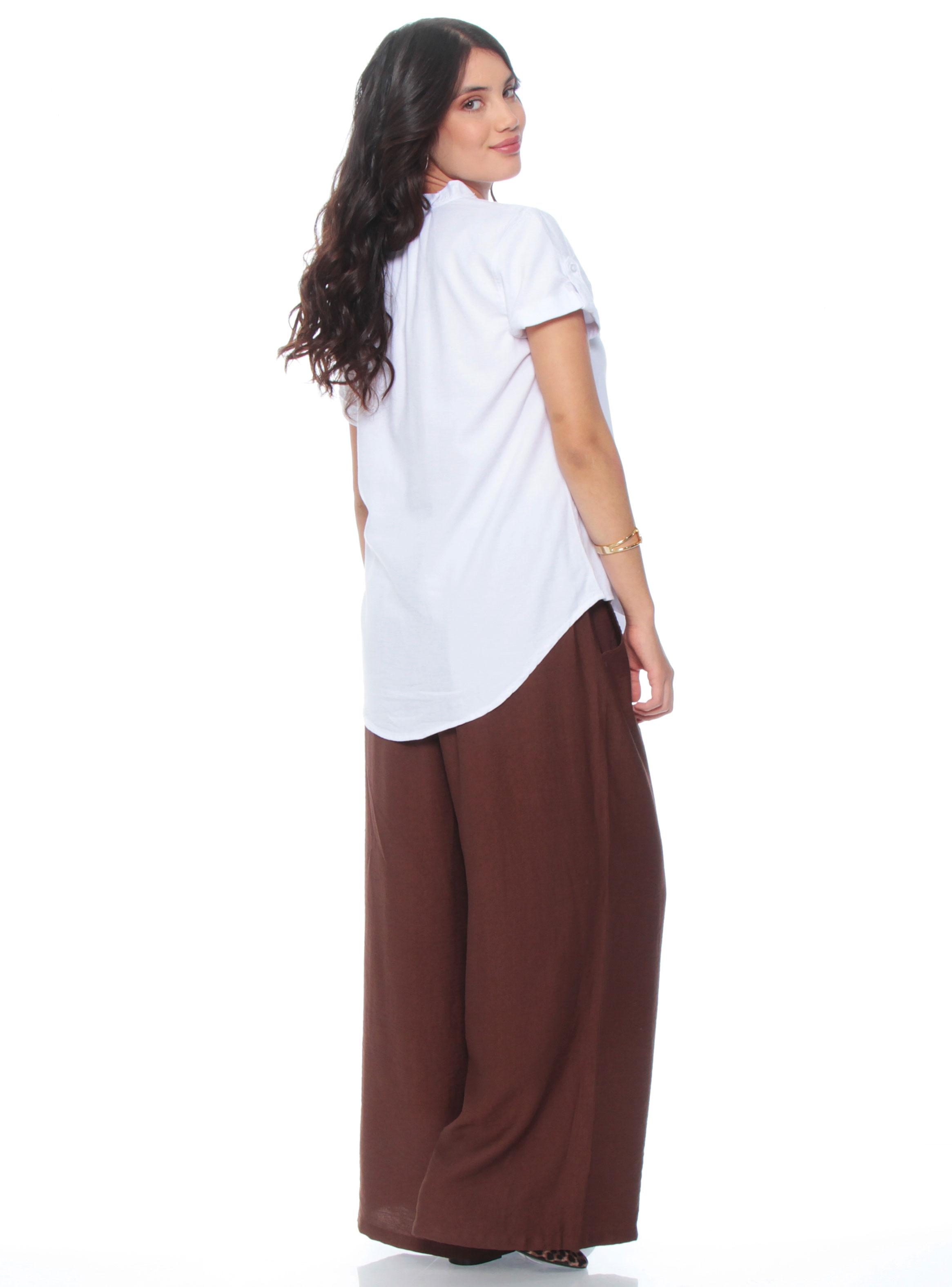 Blusa Escote en V de Lyocell-4