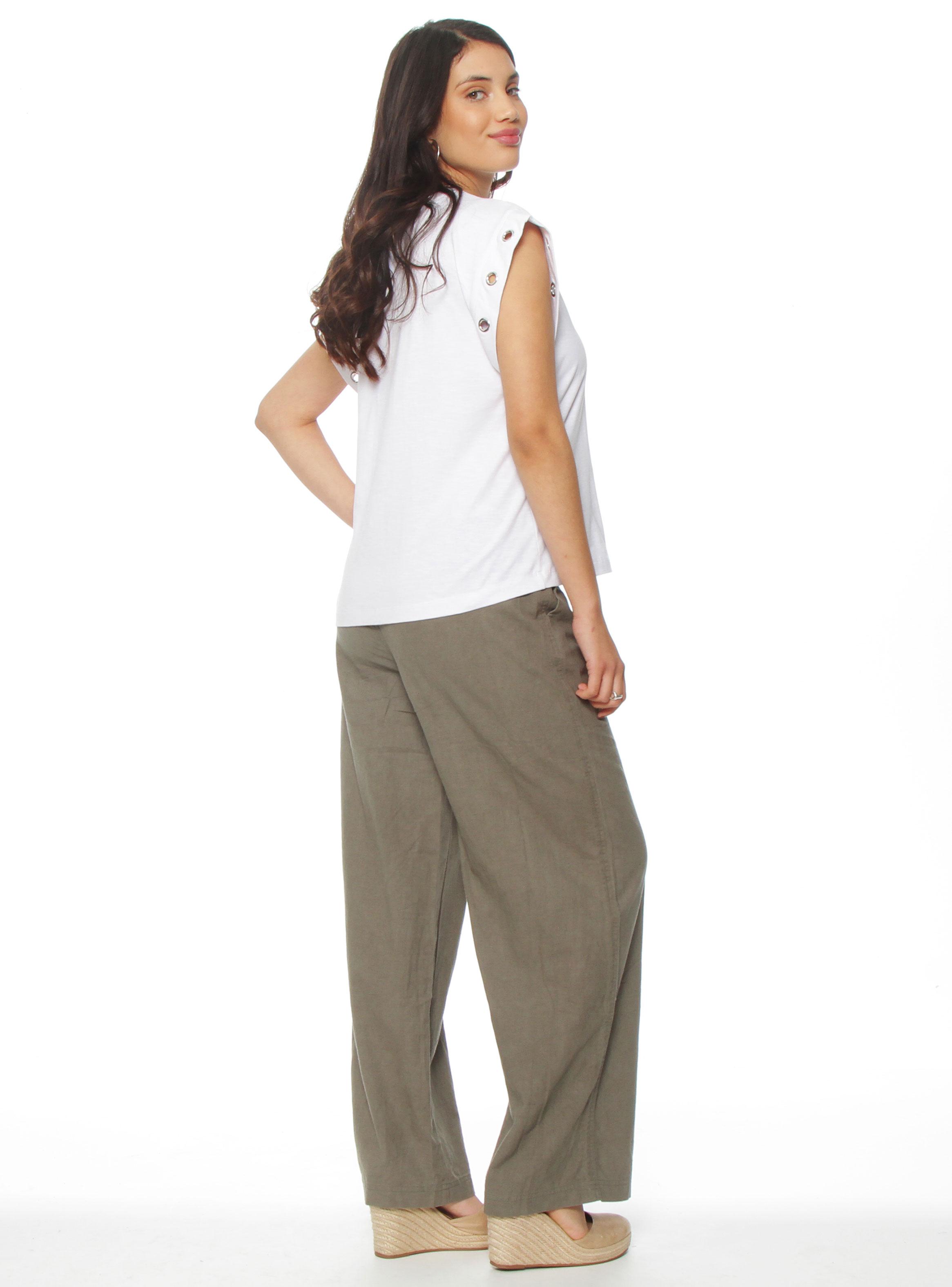 Polera Escote Redondo con Ojetillo En Manga-4