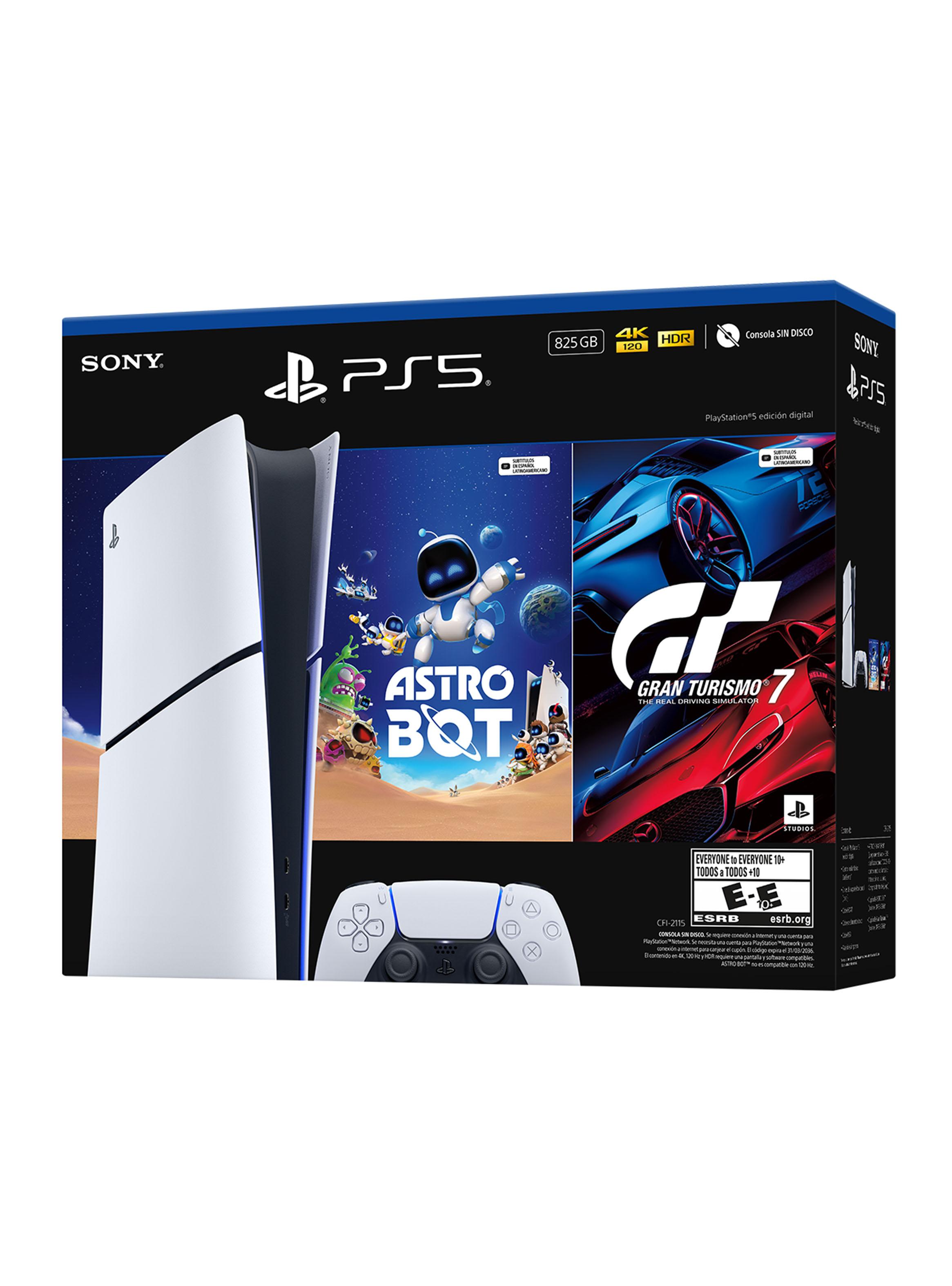 Consola PS5 Slim Digital 825GB con Astro Bot y Gran Turismo 7-3