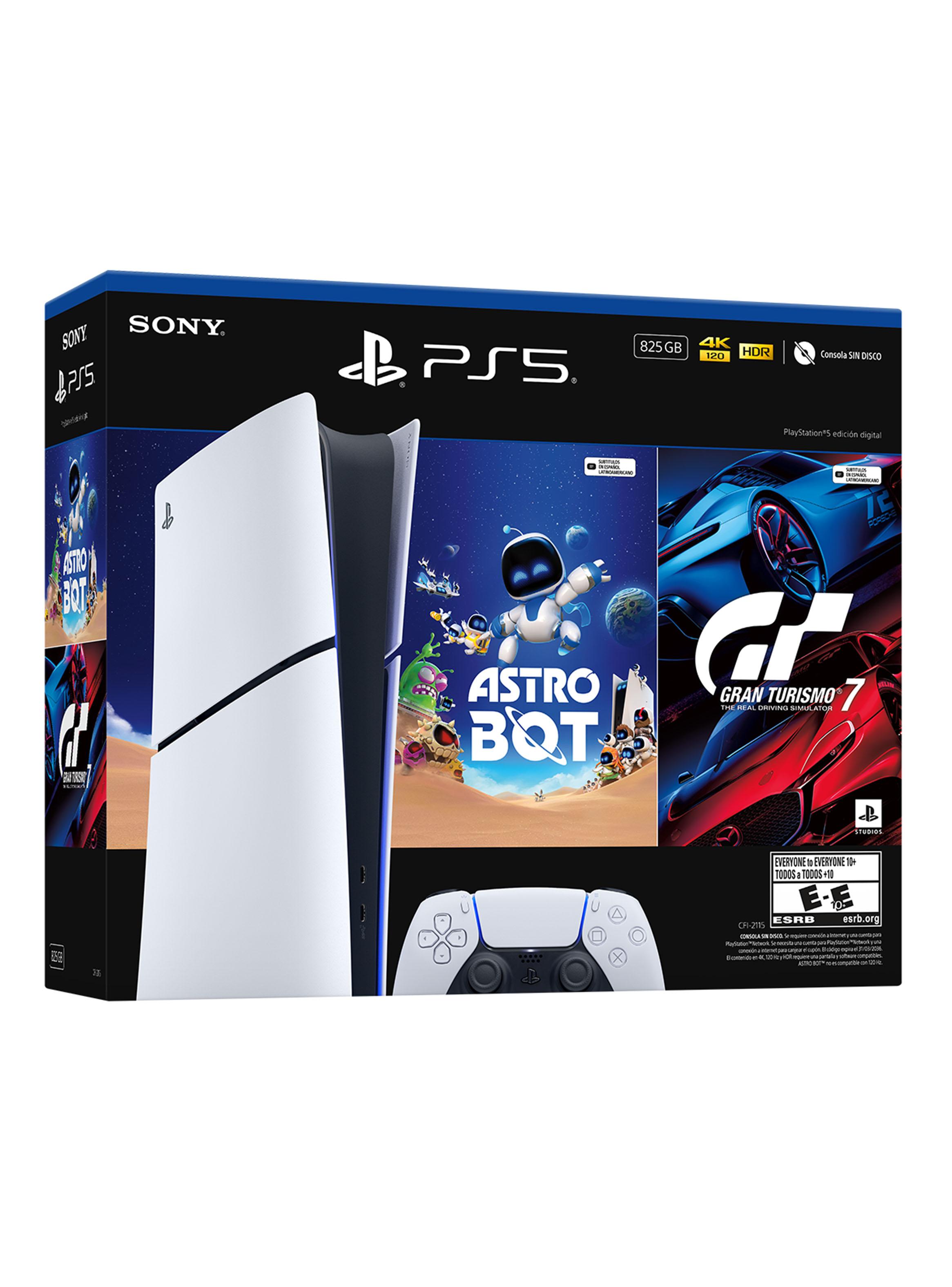 Consola PS5 Slim Digital 825GB con Astro Bot y Gran Turismo 7-2