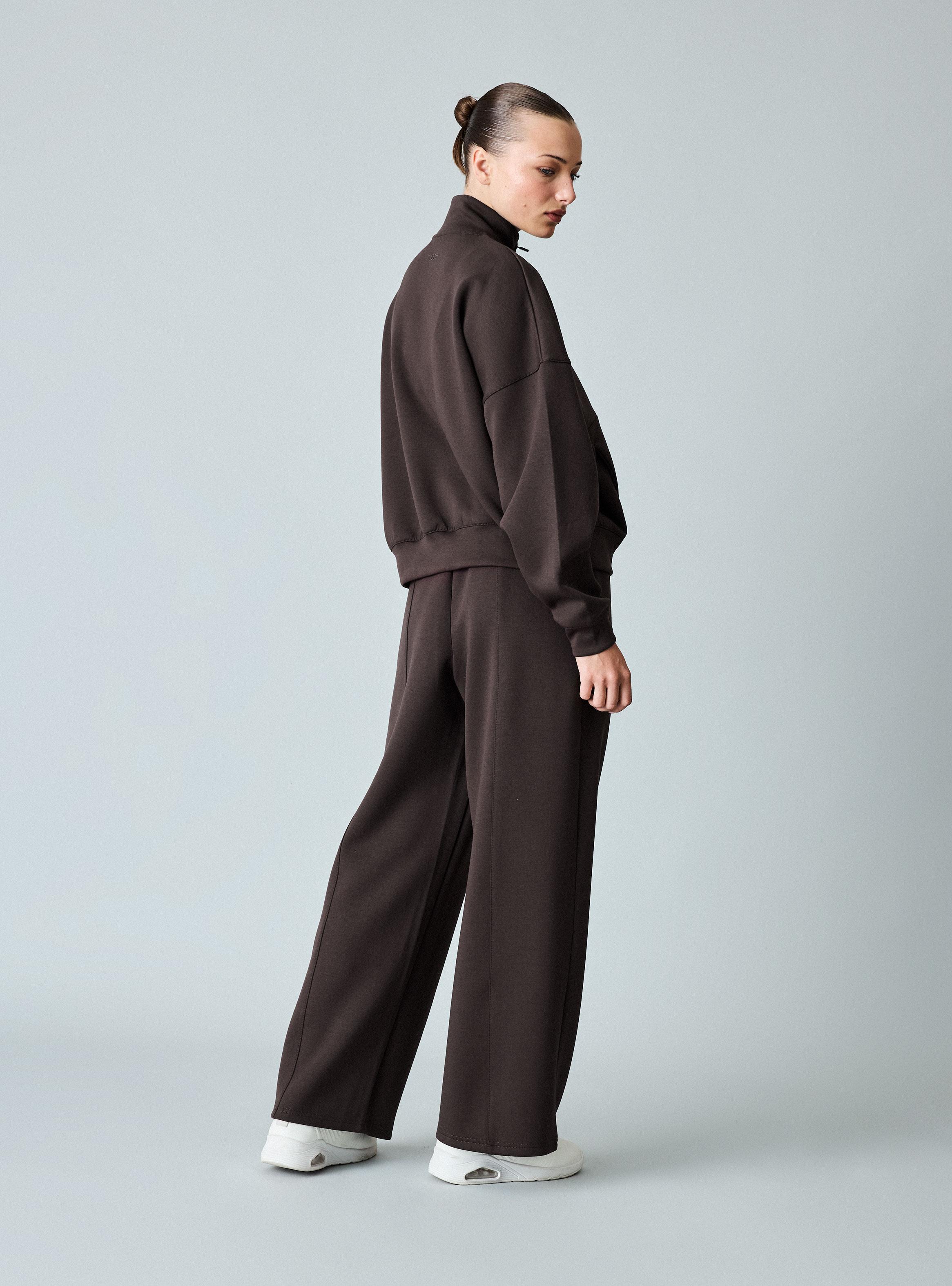 Pantalón Wide Leg Tacto Suave Tela Fluida-5