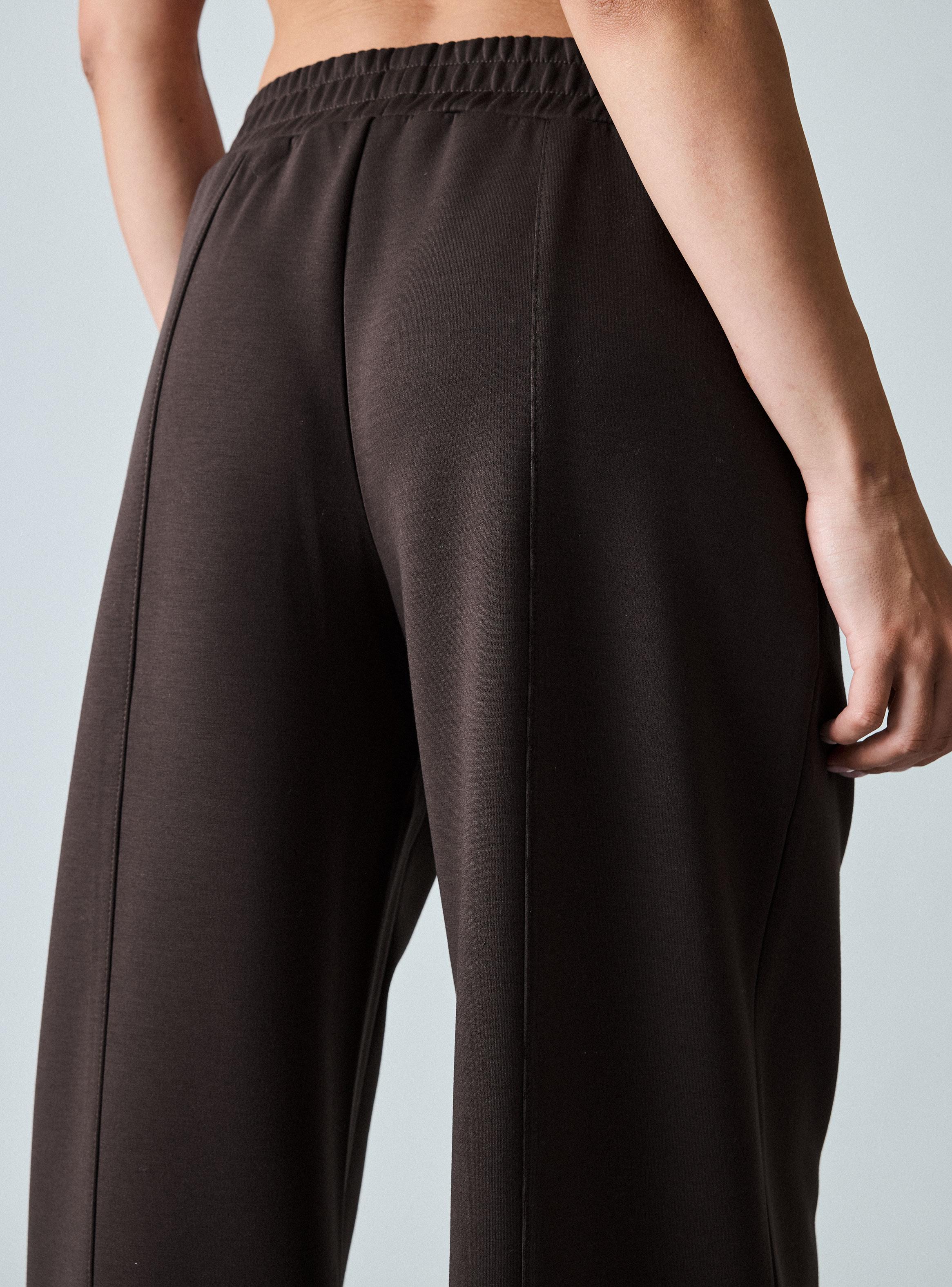 Pantalón Wide Leg Tacto Suave Tela Fluida-3