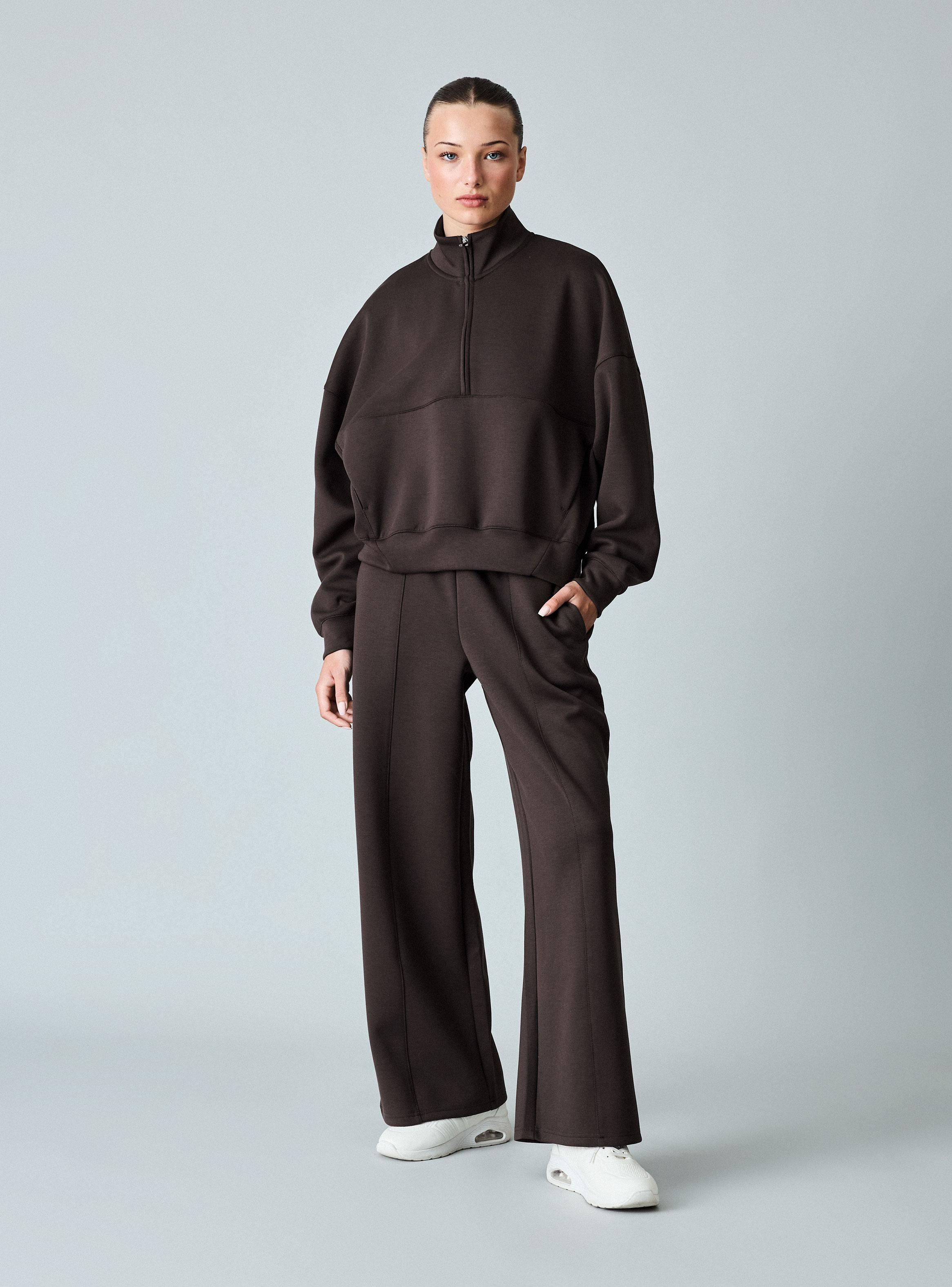 Pantalón Wide Leg Tacto Suave Tela Fluida-4