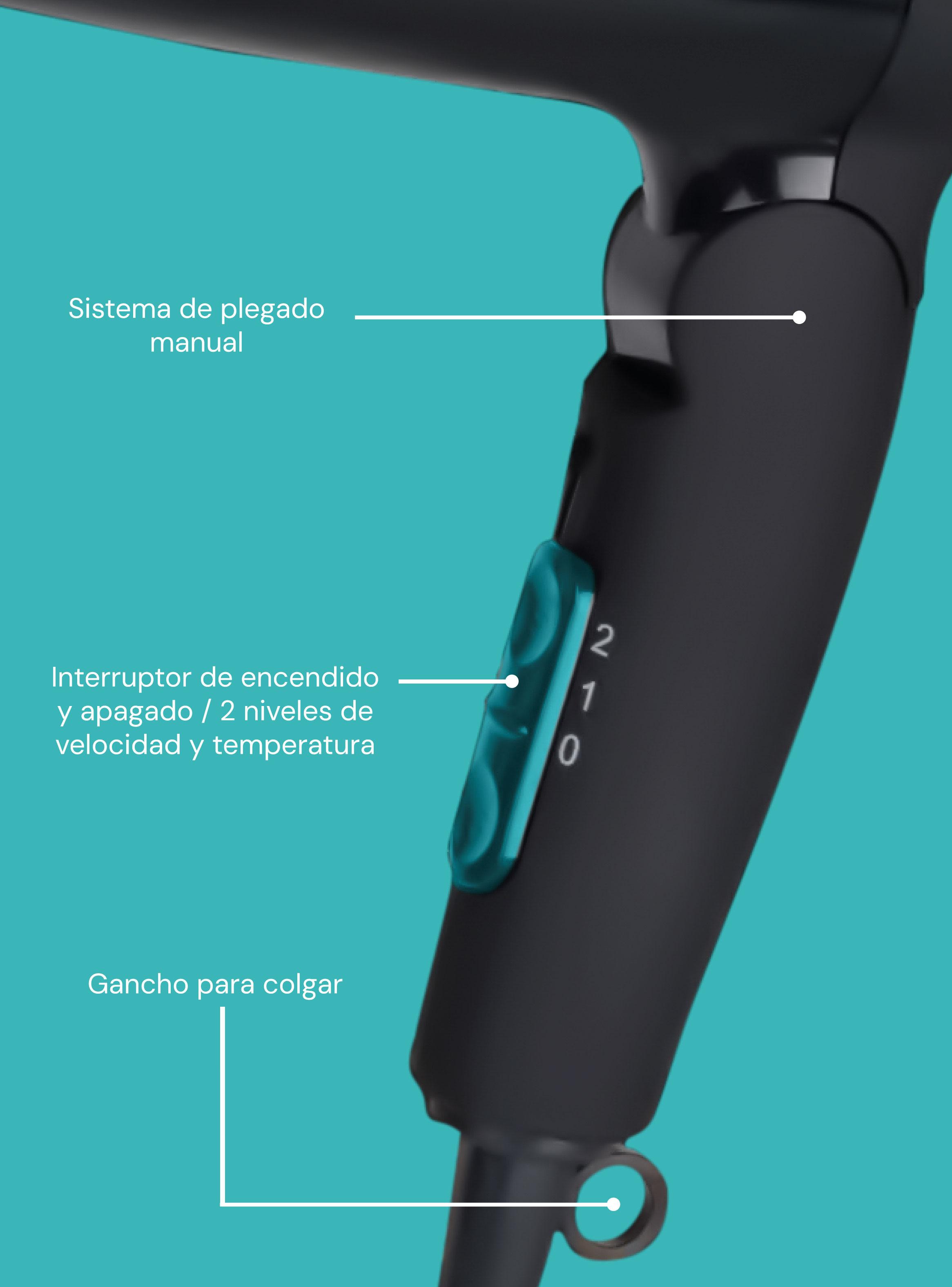 Secador de Pelo Plegable 1200W BHR-013-3