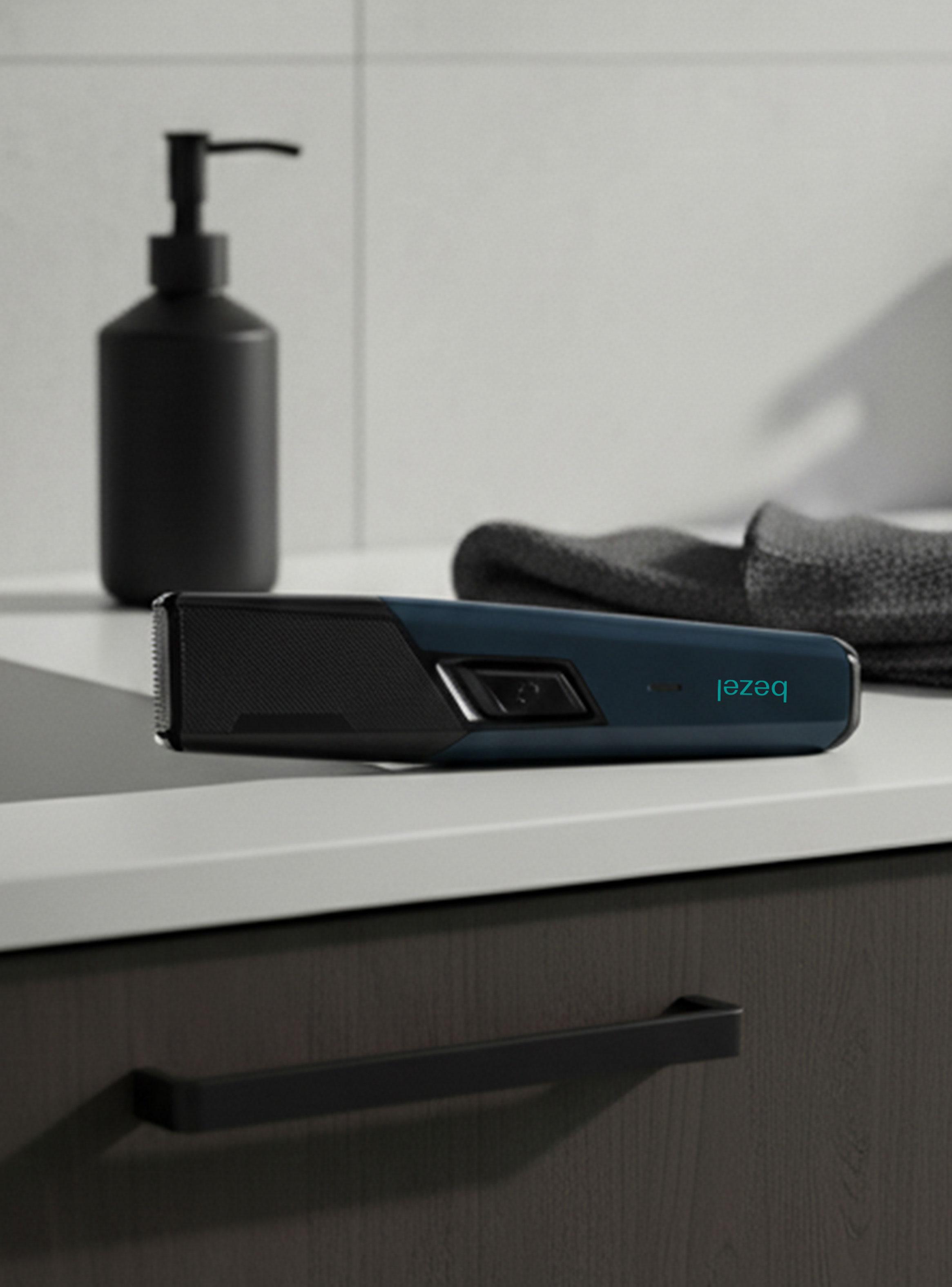 Recortadora de Barba Recargable BHR-014 Azul-4