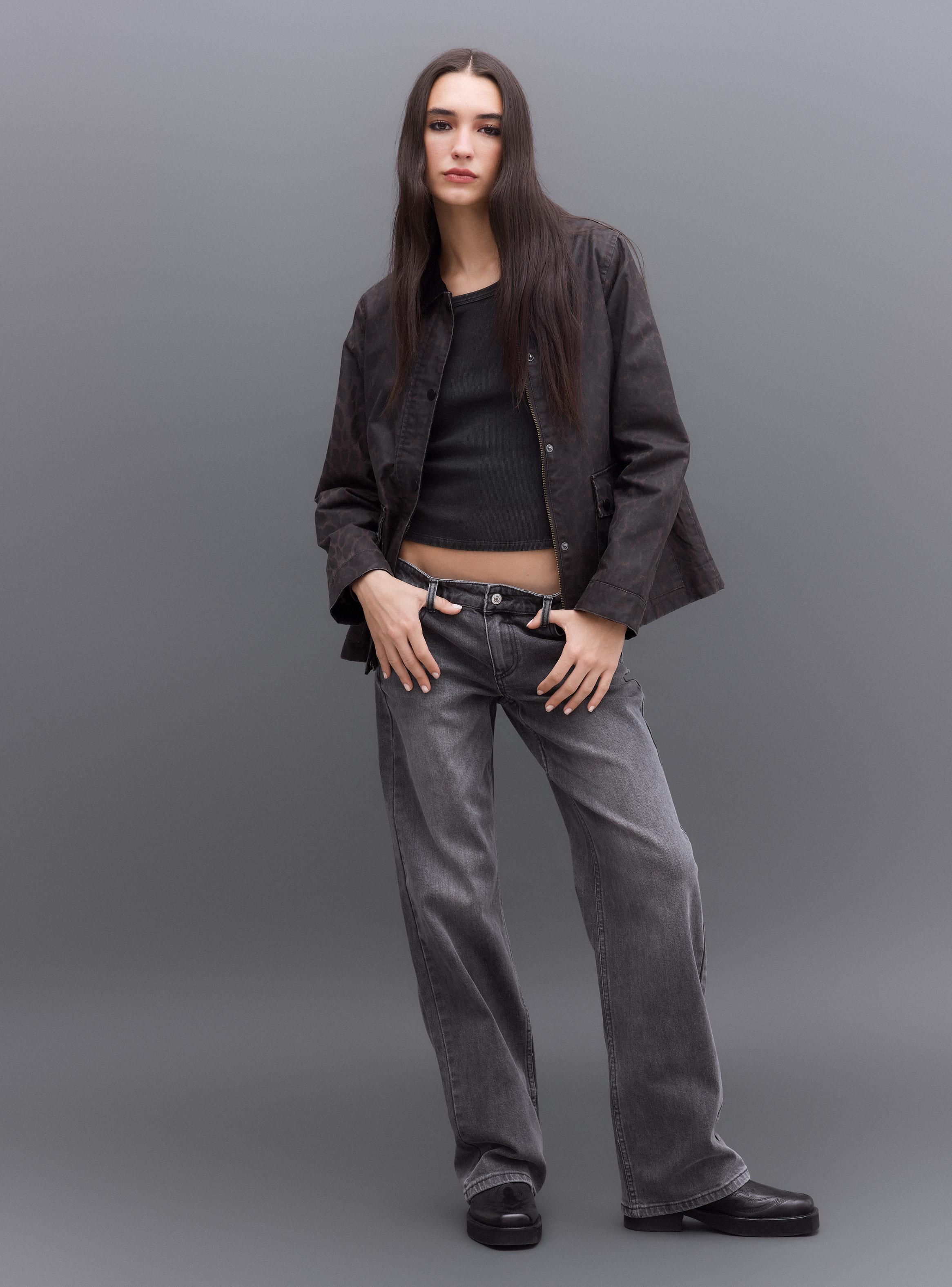 Jeans Slim Fit Tiro Medio con Cierre Metálico-4