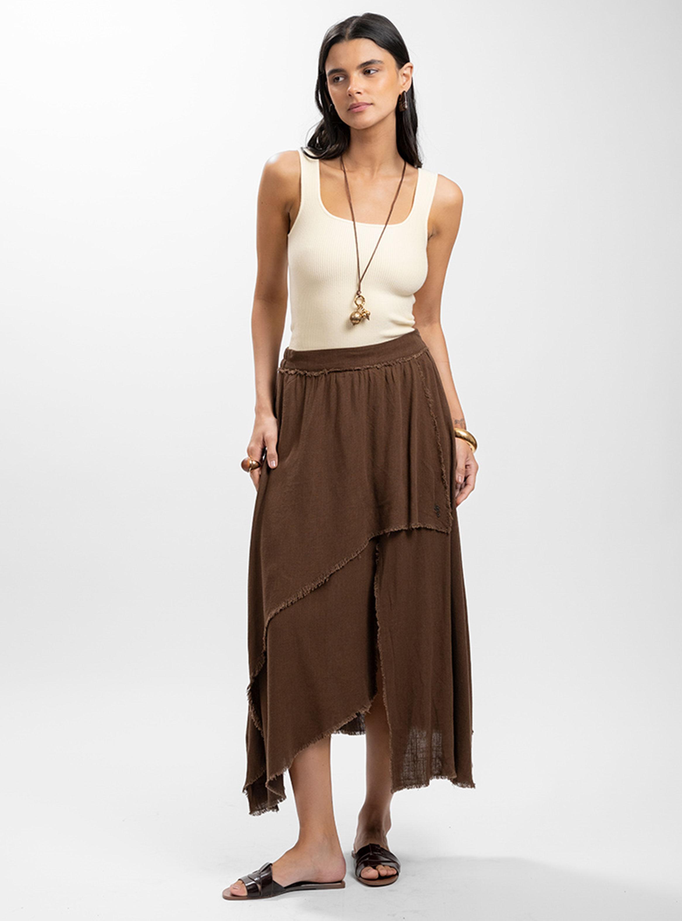 Falda Esmeralda Café-3