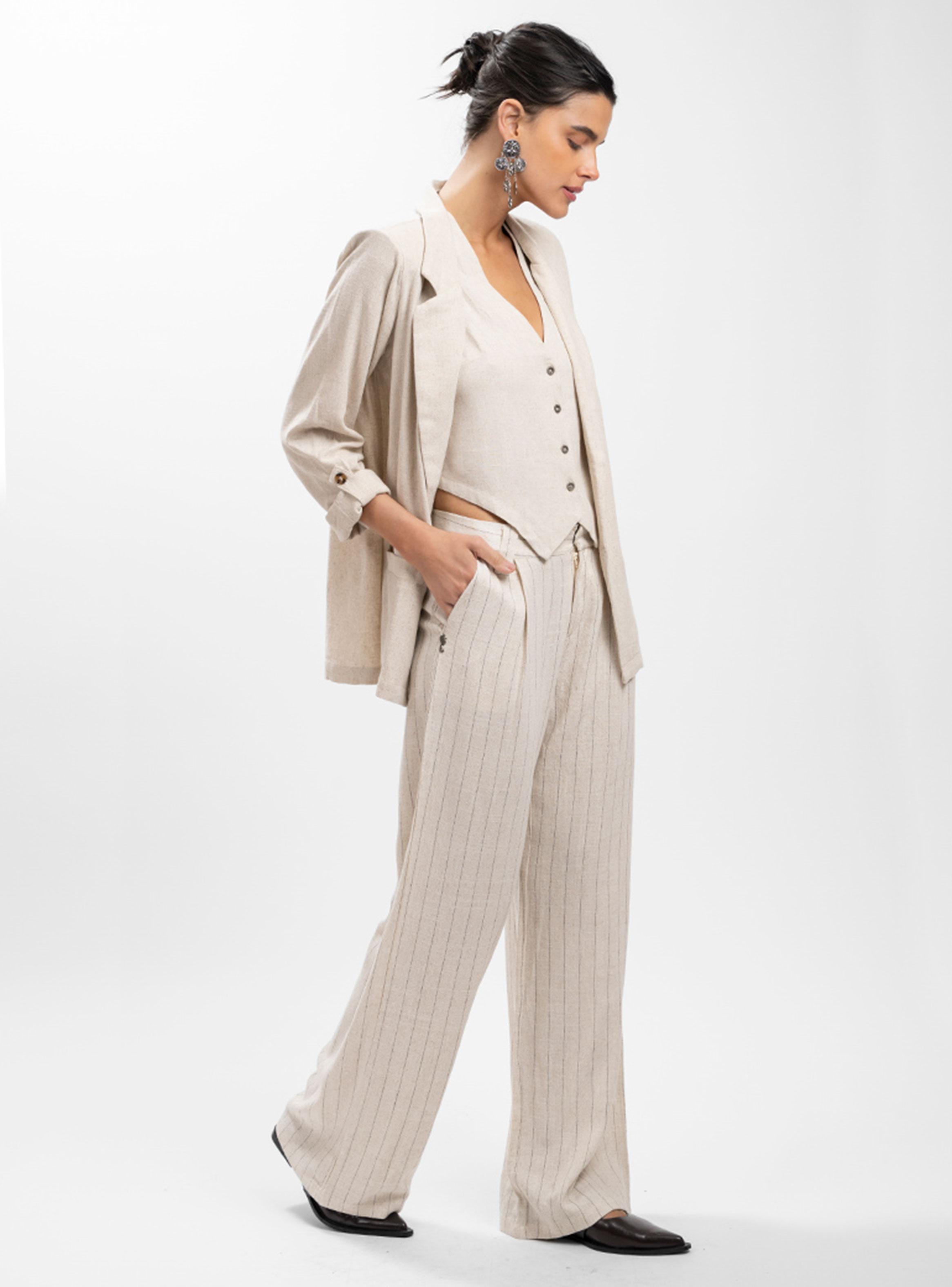 Pantalón Lino Marta Arena-2