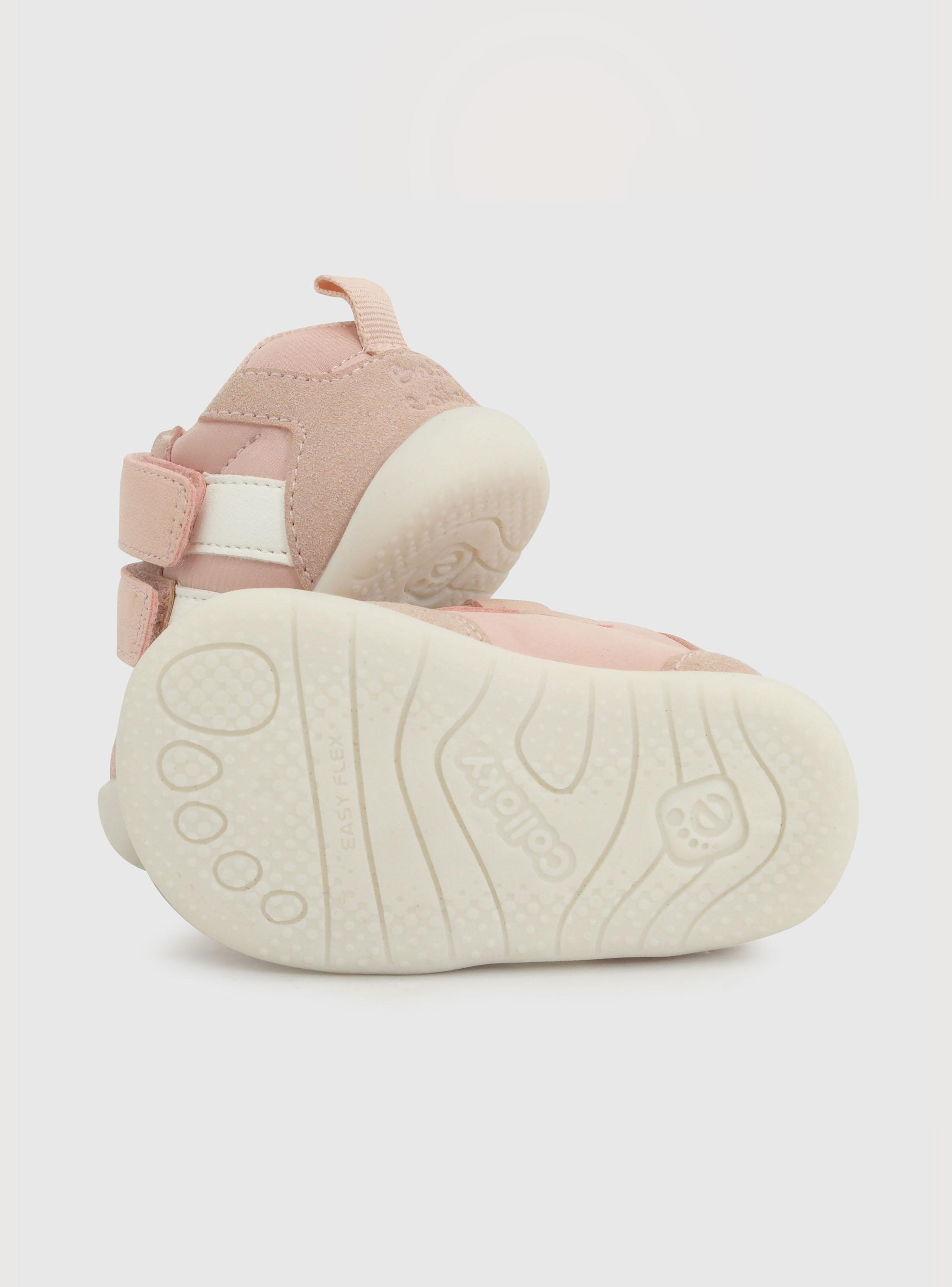 Zapatilla Urbana de Niña Dos Velcros Caña Baja Lineas-2