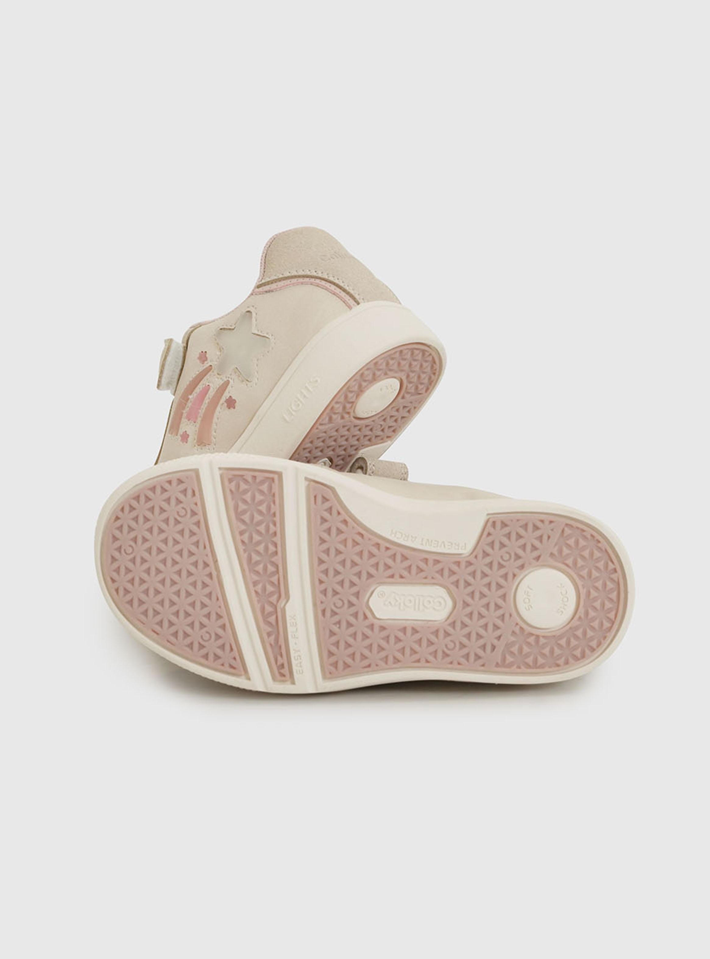 Zapatilla Urbana Estrella Luces  Niña Velcro Elástico-2