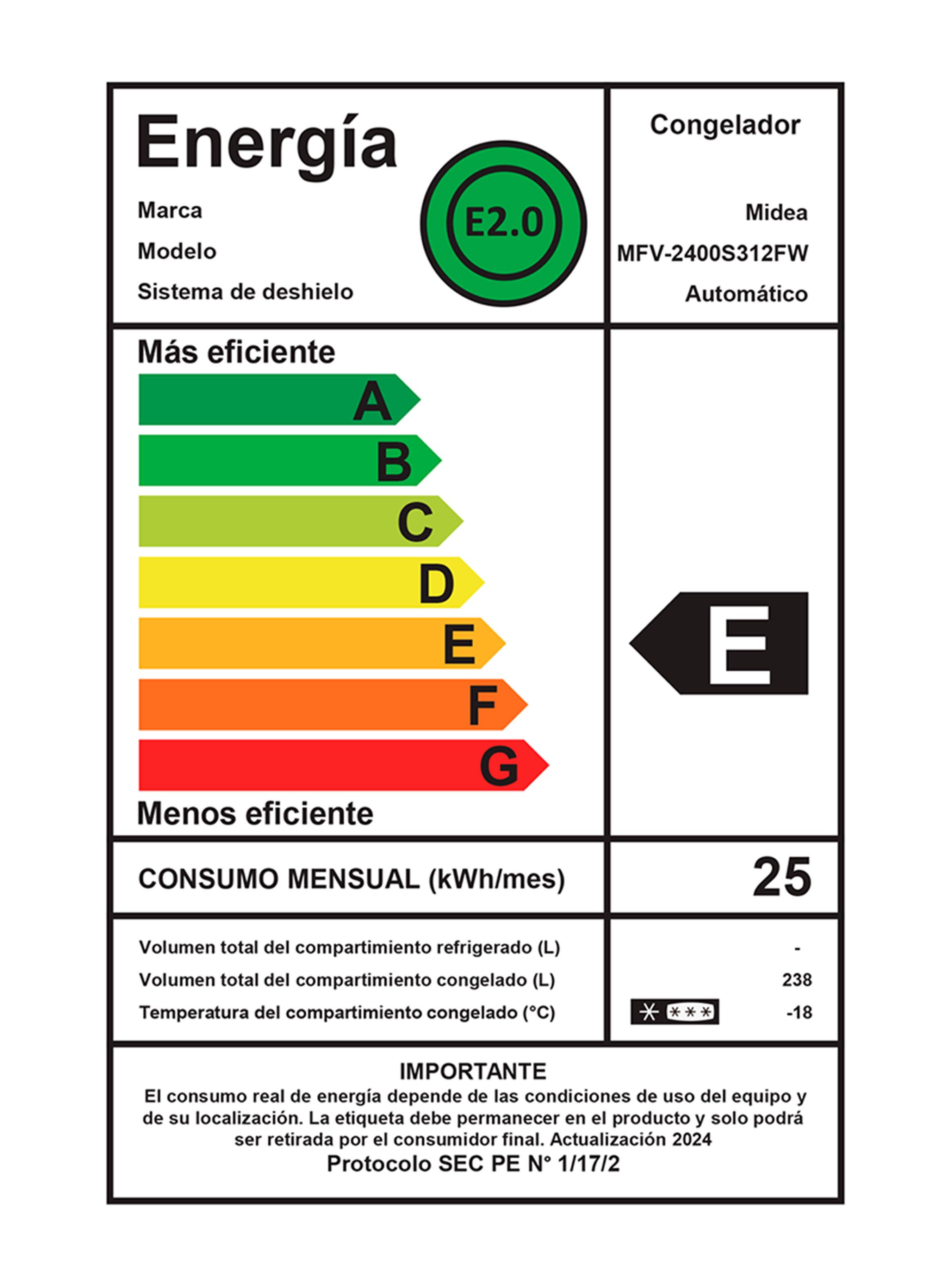Freezer Vertical No Frost 238 Litros MFV-2400S312FW-4