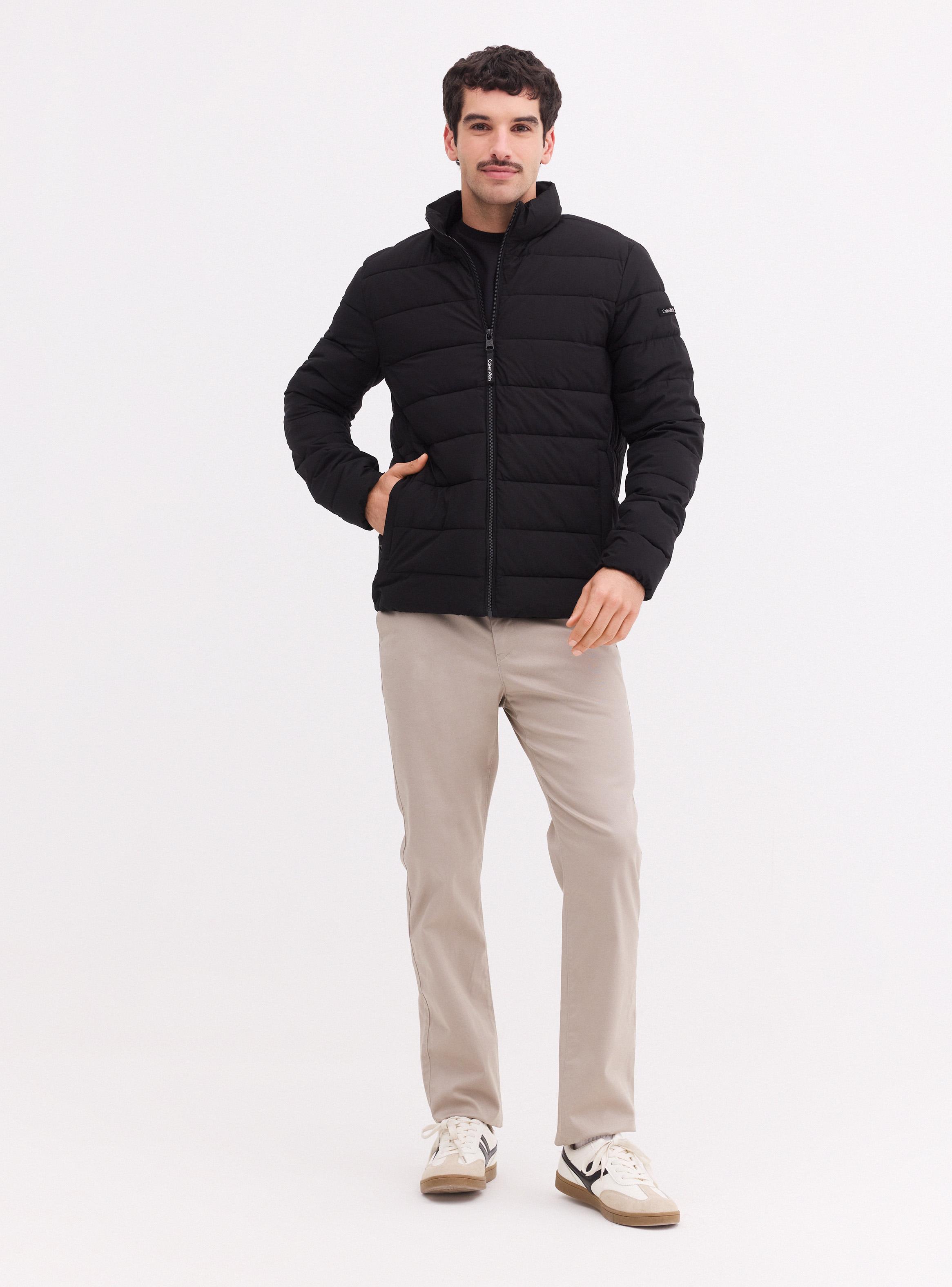 Parka Básica Casual Manga Larga-4