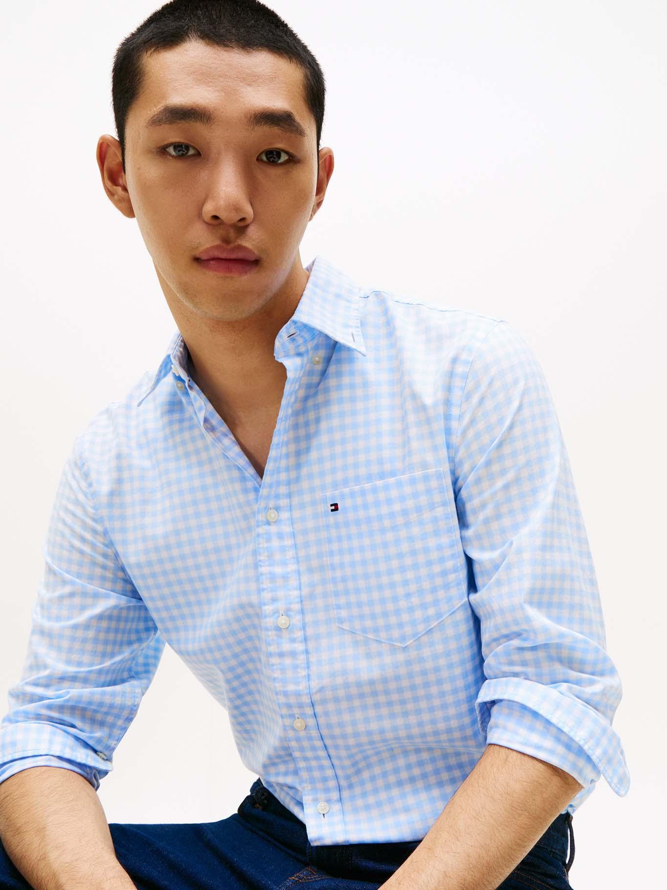 Camisa Mini Cuadros Bolsillo Frontal TH-4