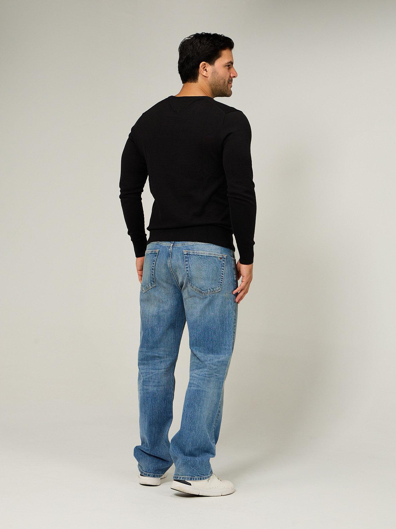 Sweater Cuello V Manga Larga Liso-3