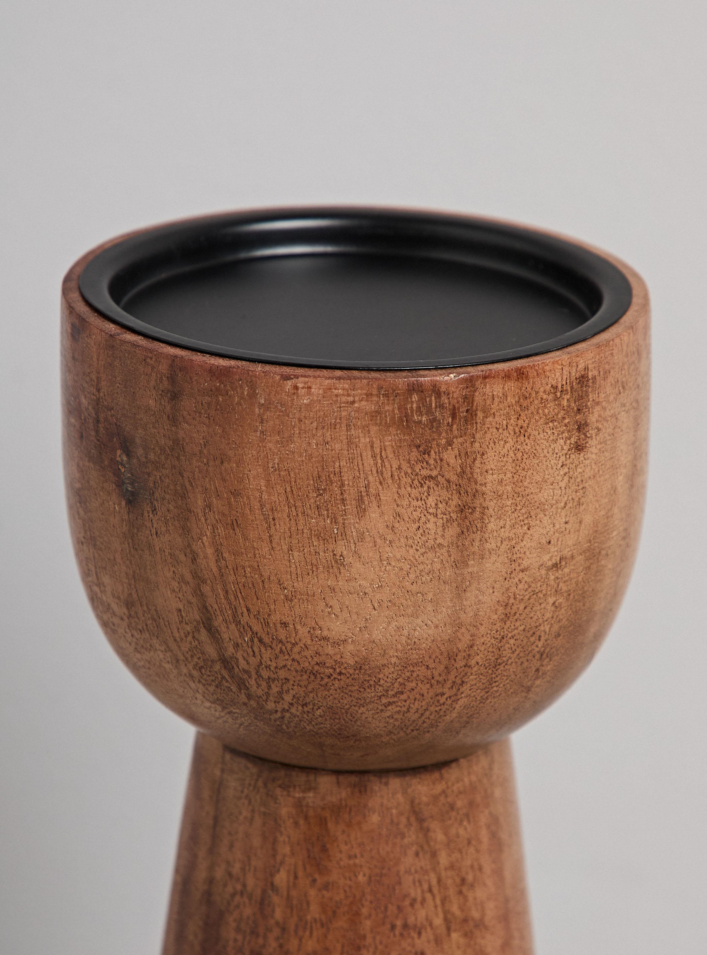 Candelabro Madera 24 cm-2