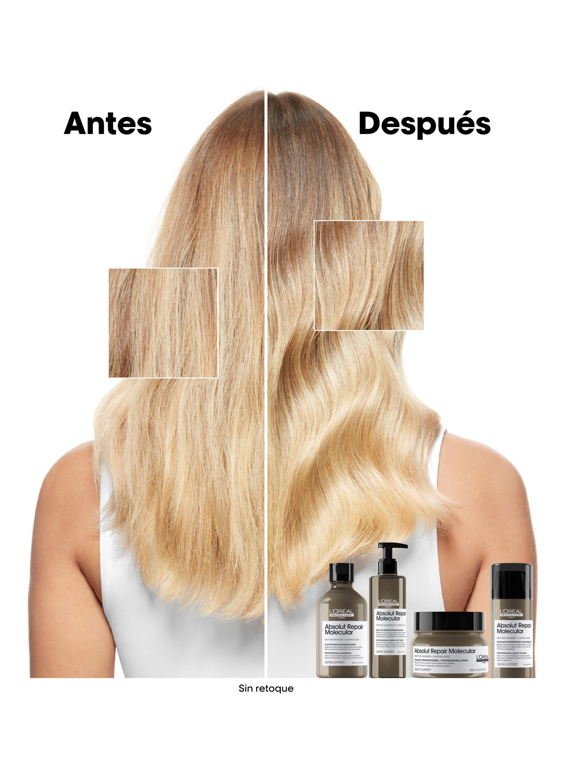 Set Profesional Reparación Molecular Shampoo 500ml + Máscara 250ml Absolut Repair Molecular-3