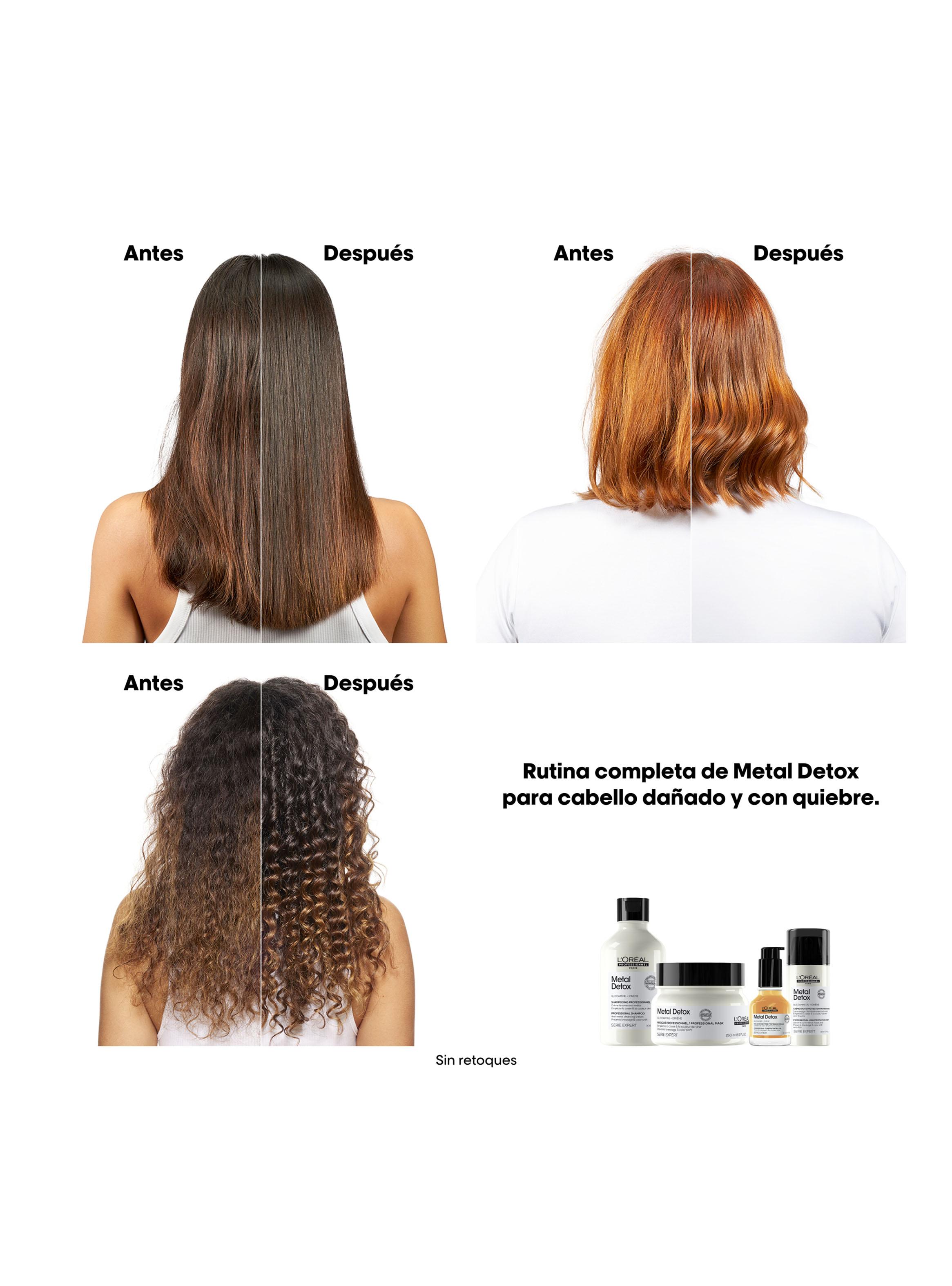 Set Profesional Anti-Quiebre Shampoo 500ml + Máscara 250ml Metal Detox-3