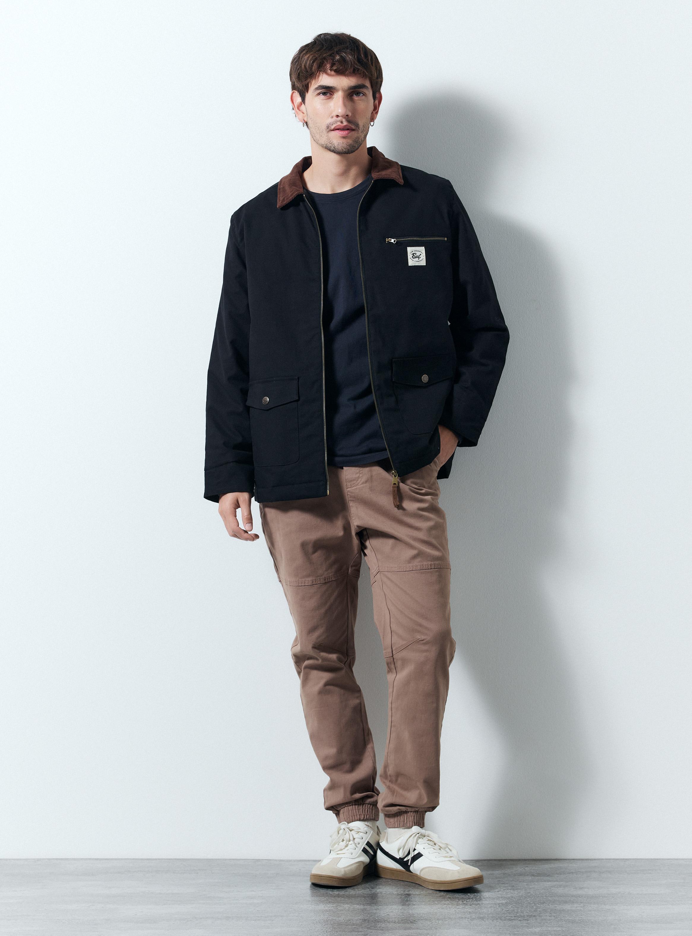 Chaqueta Detalle en Cuello Tres Bolsillos-4