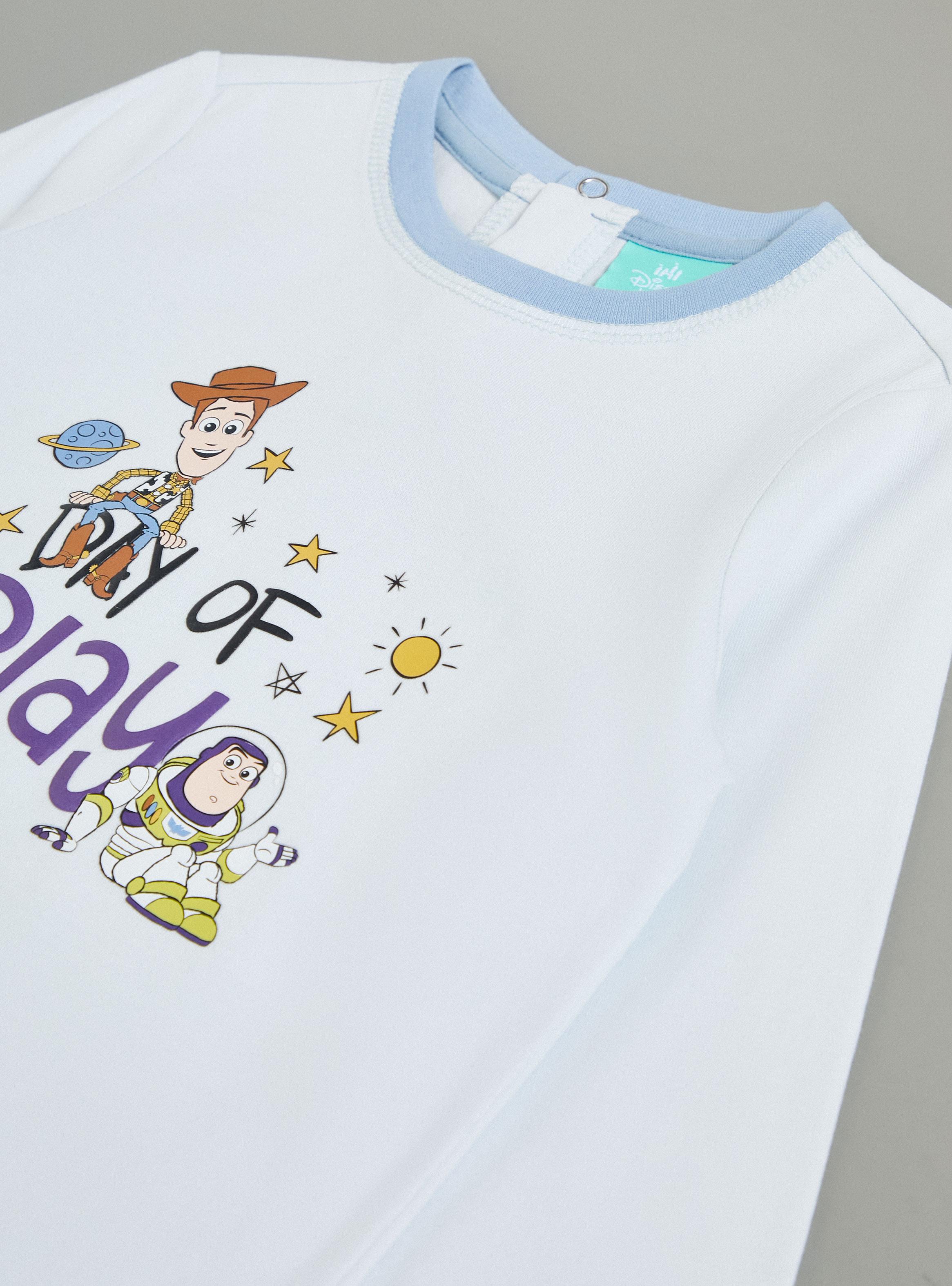 Polera Estampado Toy Story Pixar Celeste Algodón-3